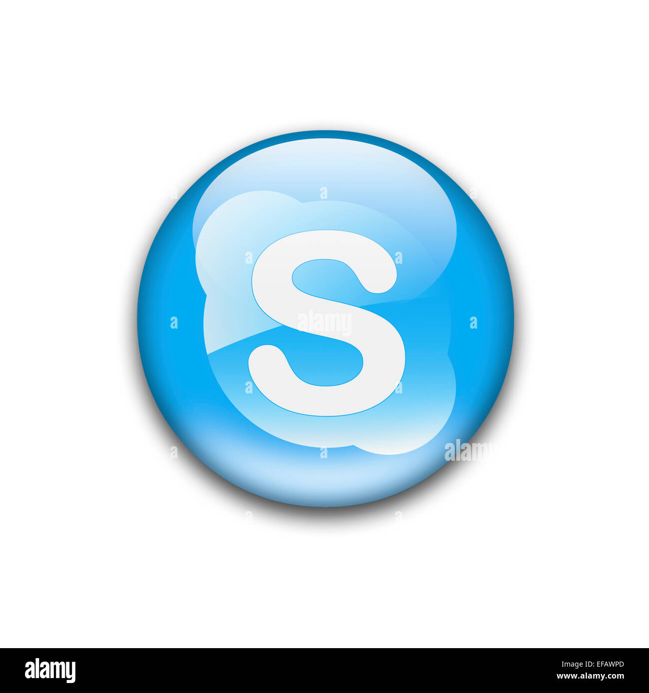 Skype logo icon flag emblem Stock Photo