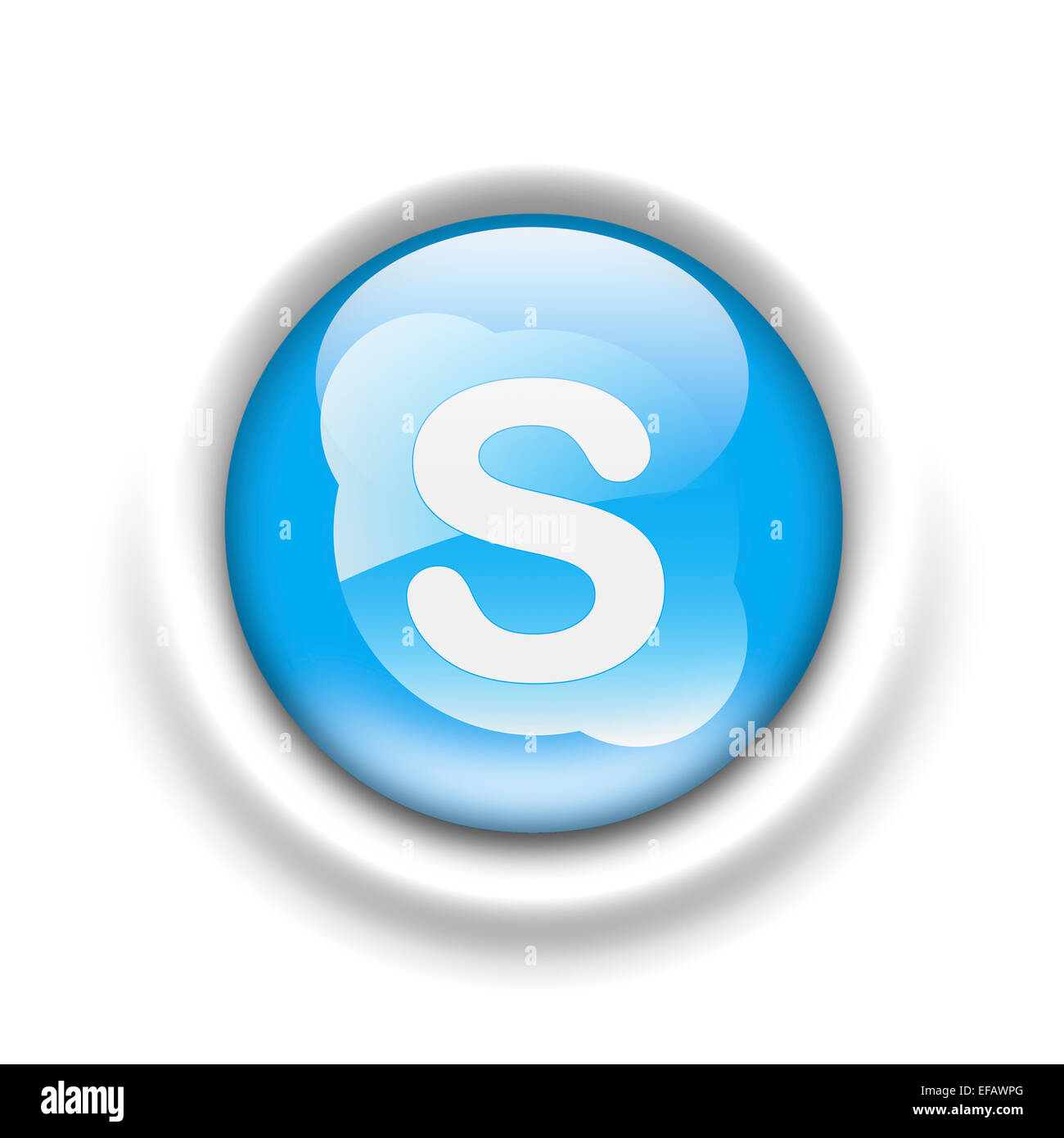 Skype logo icon flag emblem Stock Photo