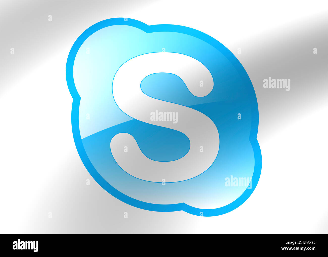 Skype logo icon flag emblem Stock Photo