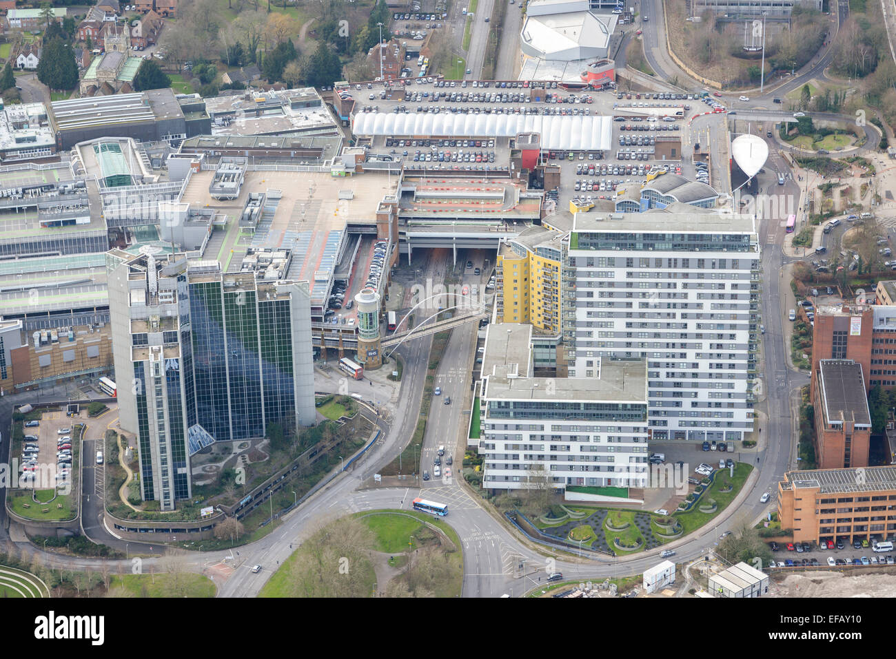 An aerial view of Basingstoke town centre Stock Photo Alamy