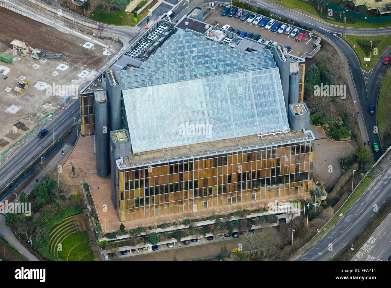 An aerial view of a new office development in Basingstoke Stock Photo