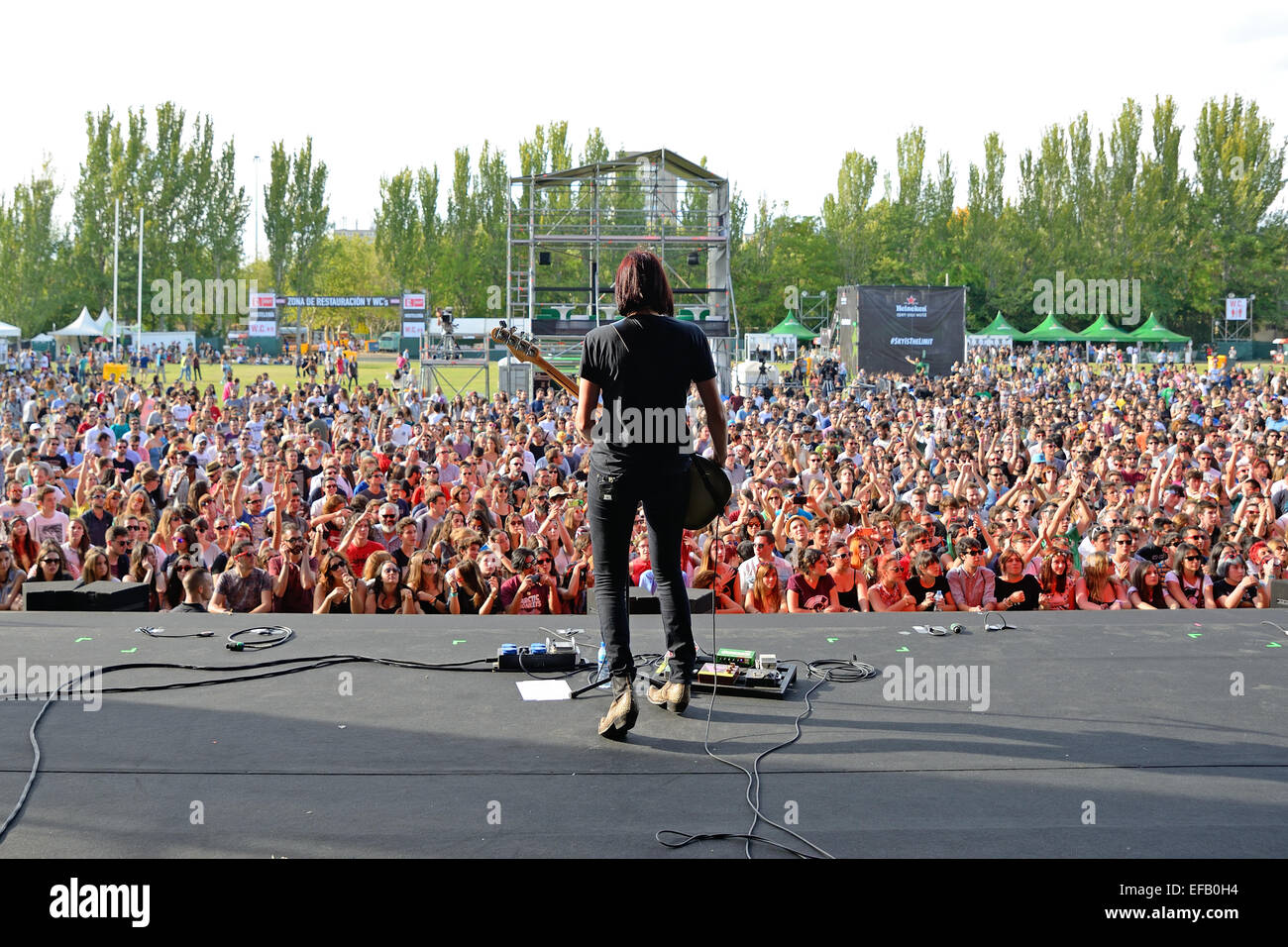 Rock music concert view from stage hi-res stock photography and images