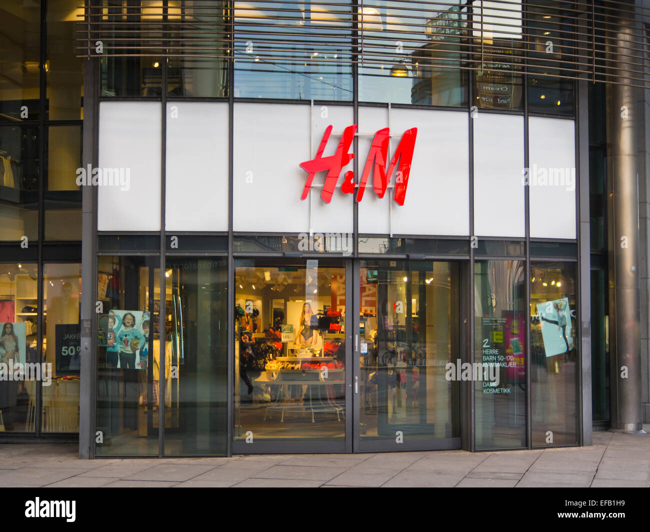 H&M storefront, Swedish and international fashion on sale in the center of  Oslo Norway Stock Photo - Alamy