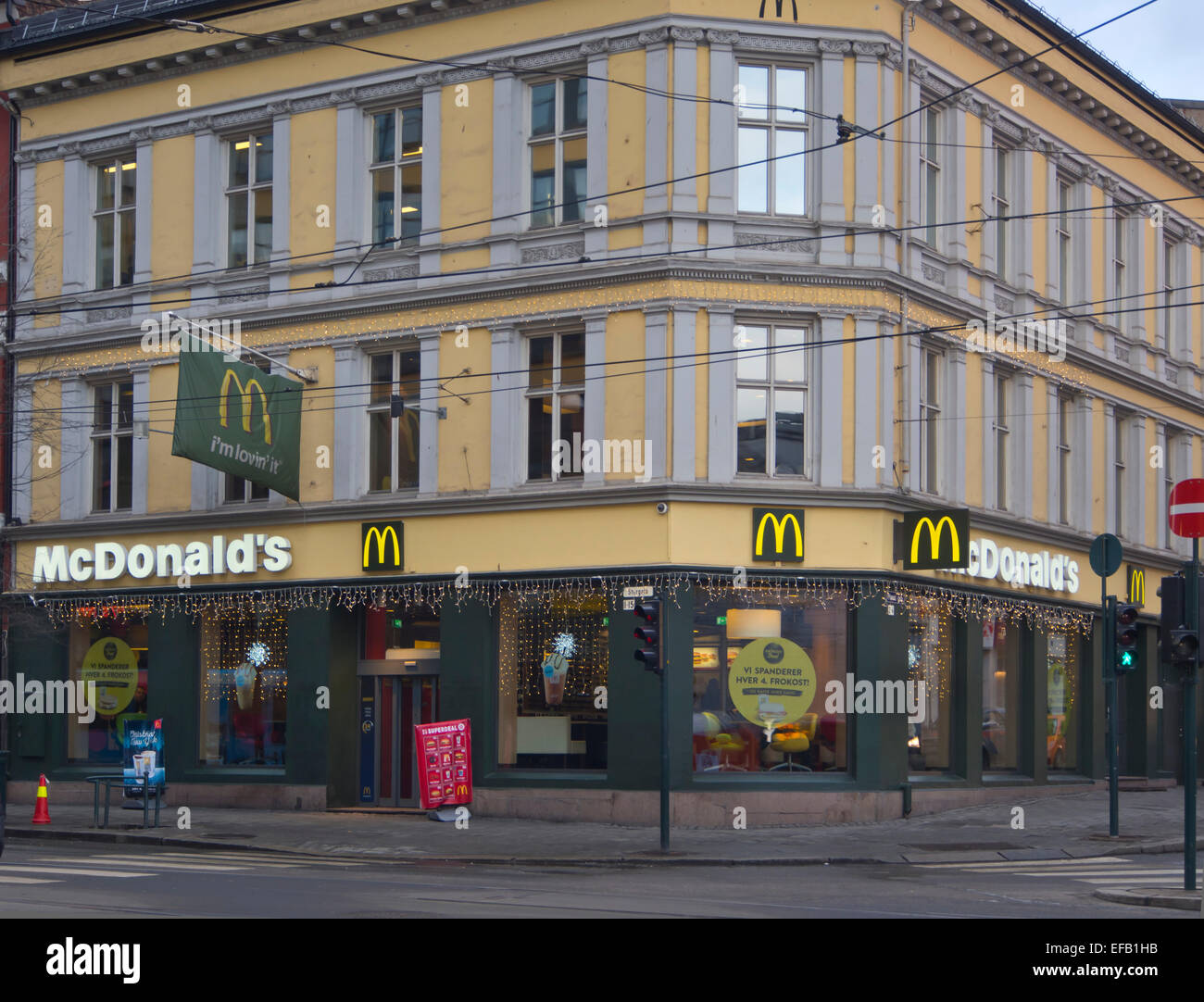 McDonald's restaurant in Oslo Norway Stock Photo Alamy