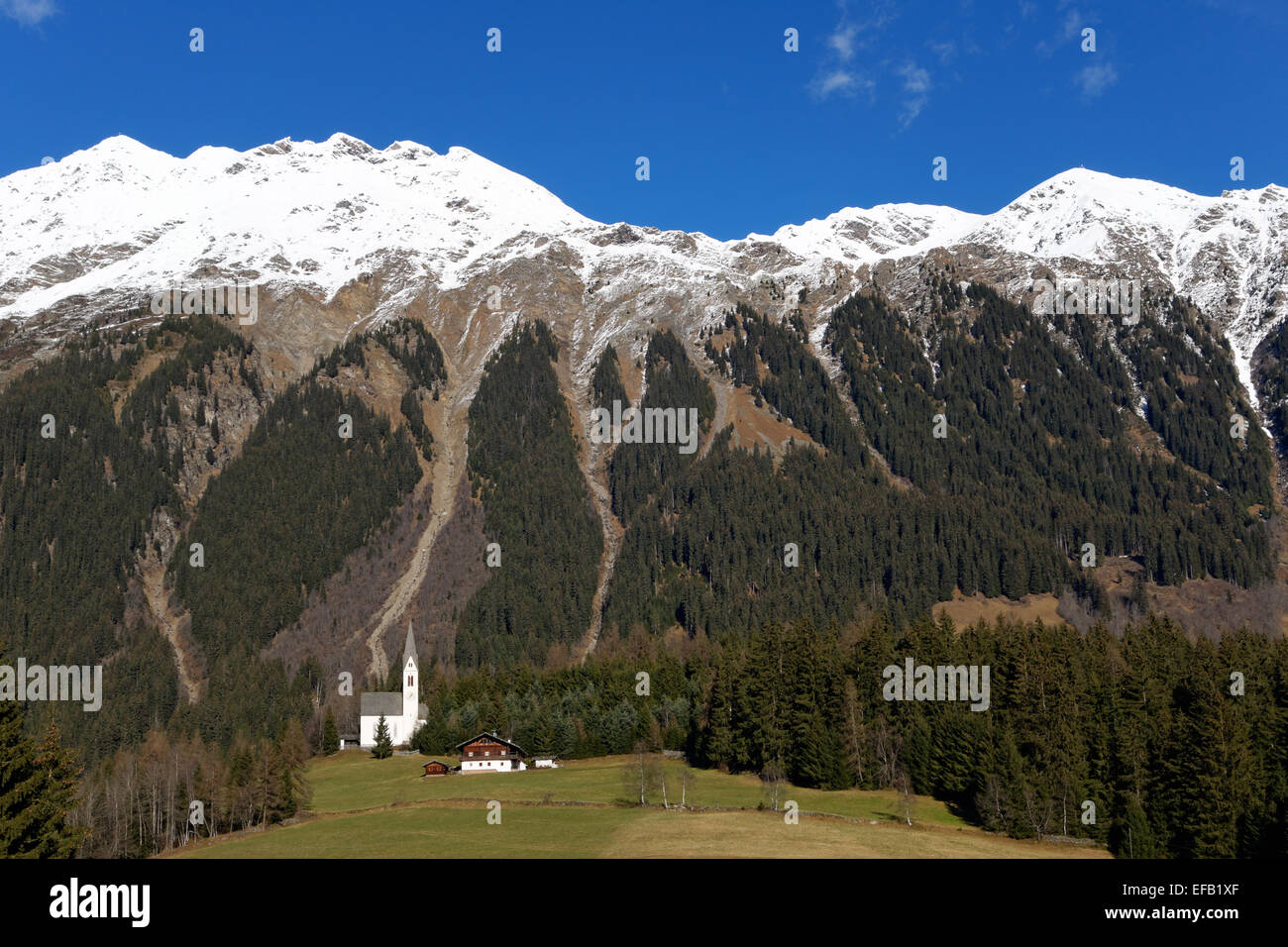 St. Magdalena, near Gasse, Ridnaun valley, South Tyrol, Italy Stock