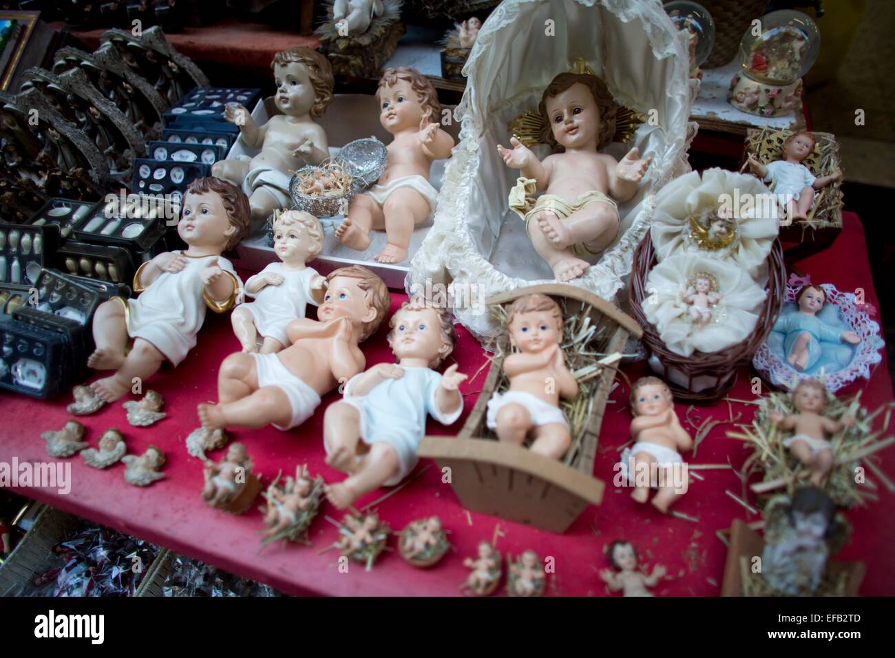 Souvenir shops in presepi street in naples Stock Photo Alamy