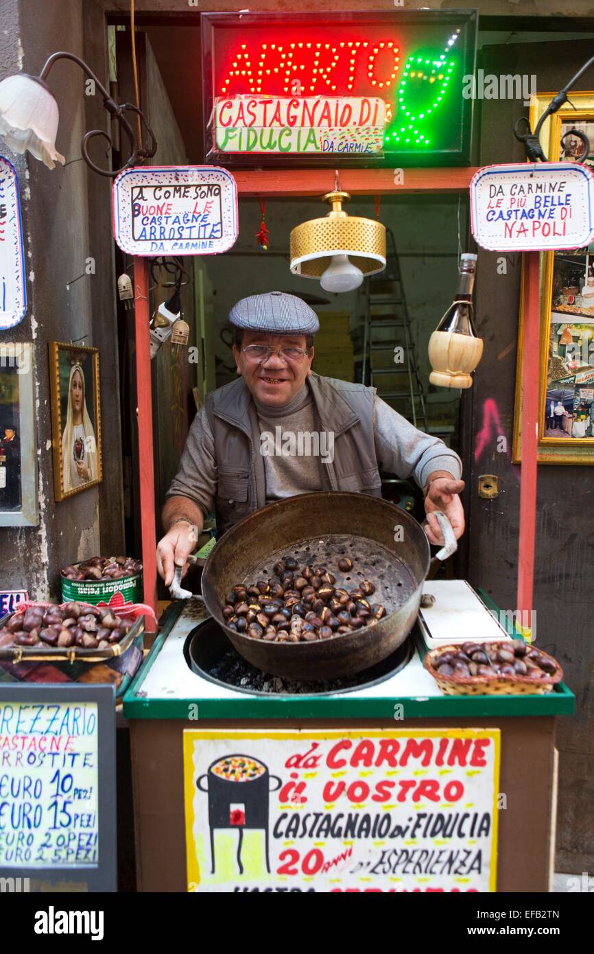 Street vendor selling roasted nuts hires stock photography and images