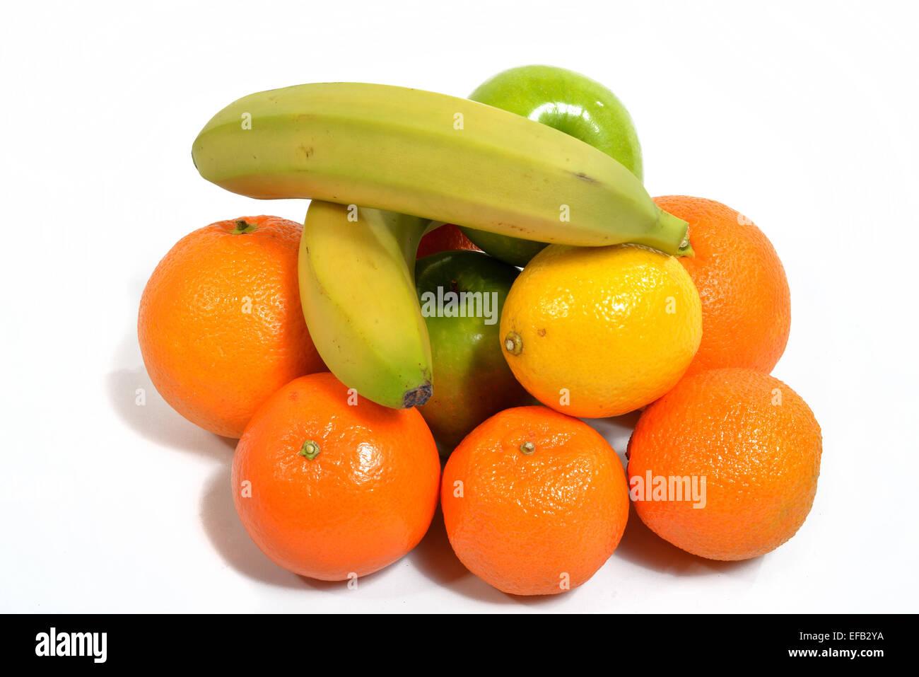 several seasonal fruits,orange,bananas,lemon,apples Stock Photo Alamy