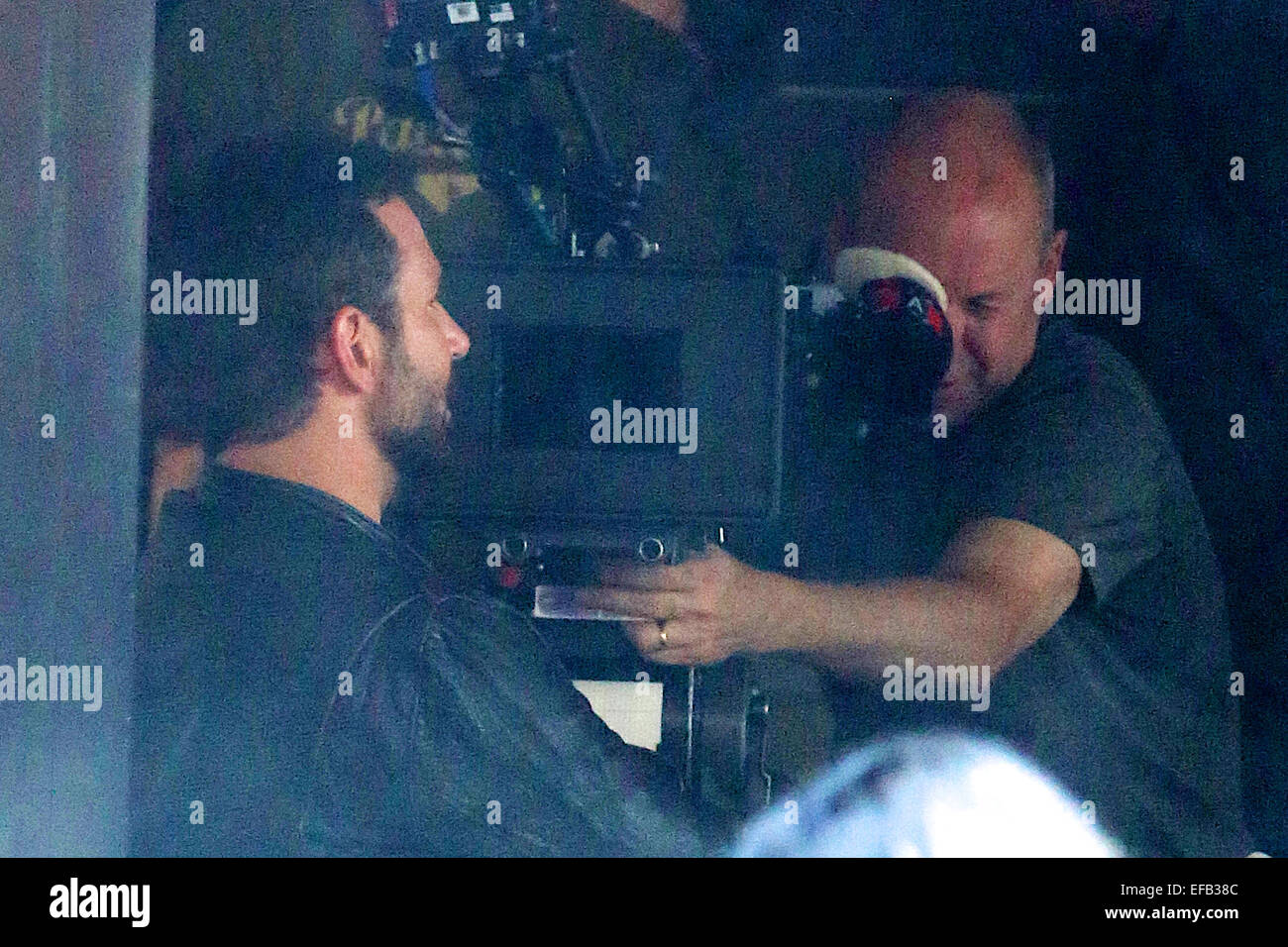 Bradley Cooper filming at Burger King Leicester Sq on the set of Adam