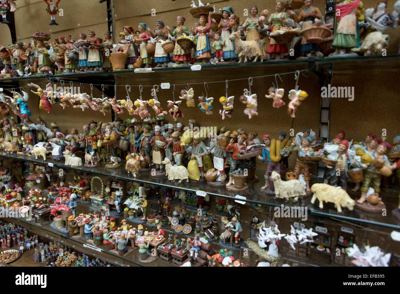 Souvenir shops in presepi street in naples Stock Photo Alamy