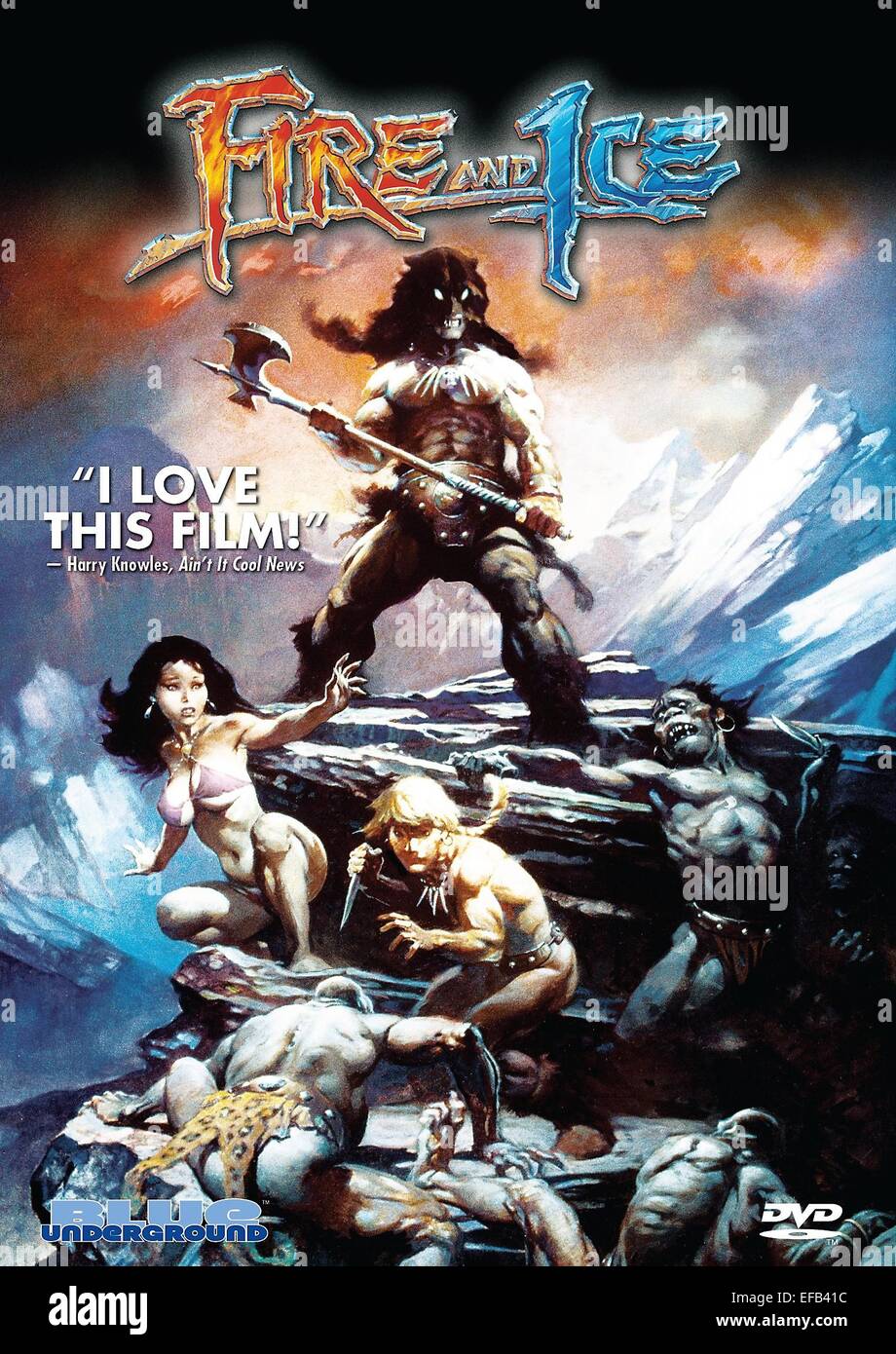 Movie Poster Fire And Ice 19 Stock Photo Alamy