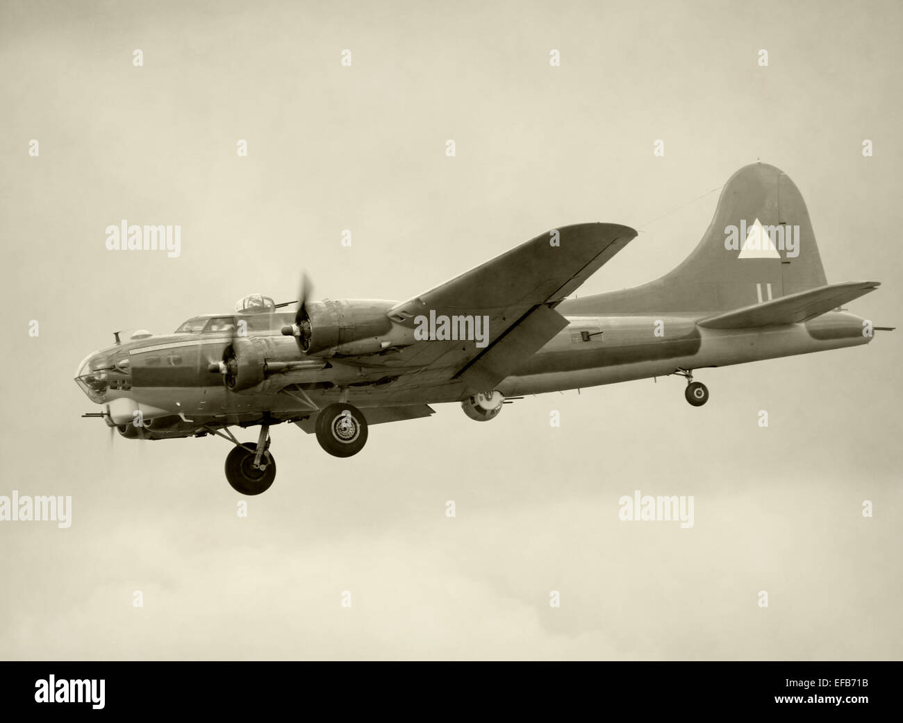 Wolrd War II era Flying Fortress bomber Stock Photo