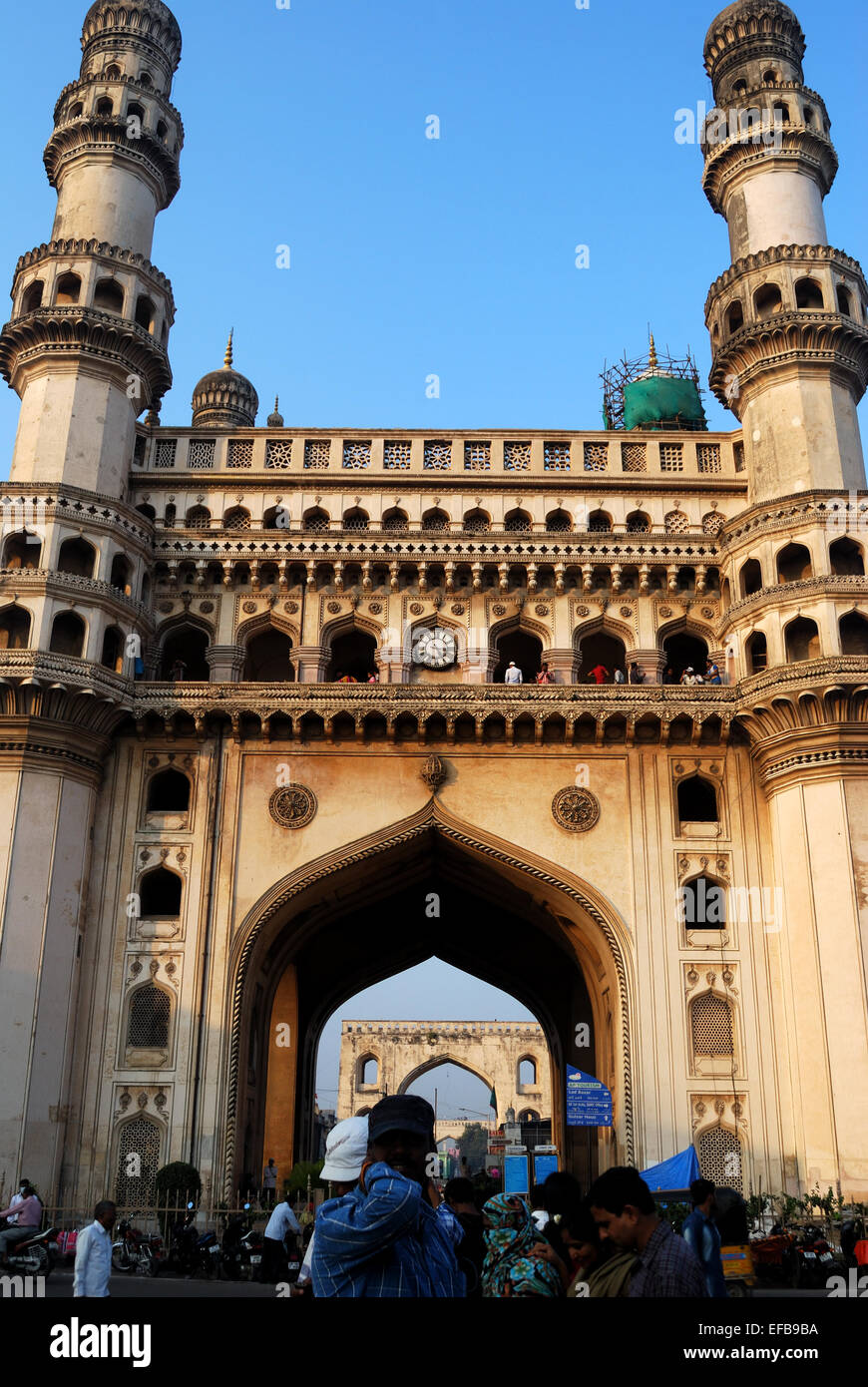 charminar hyderabad india.This landmark architecture was built in 1591