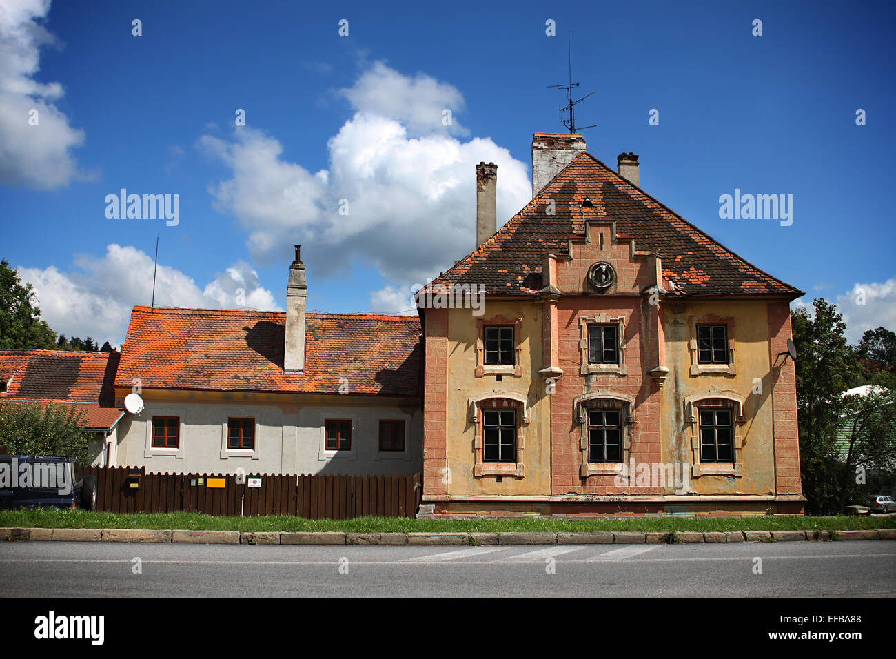 A house in the suburbs of Prague, Czech Republic. Stock Photo