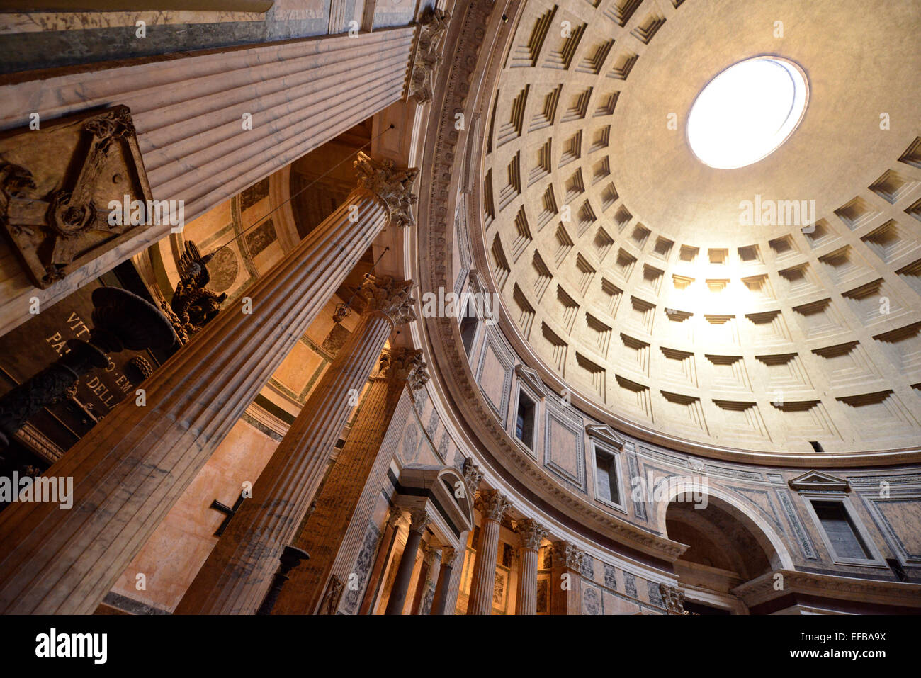 Inside the Pantheon Rome Italy Stock Photo