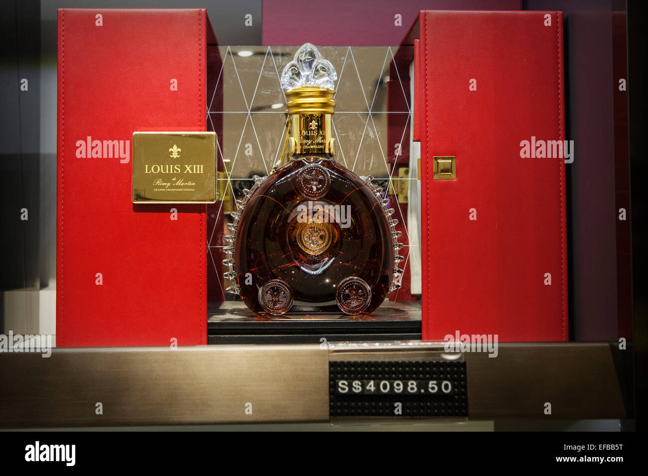 The limited edition Remy Martin LOUIS XIII Black Pearl in display Stock  Photo - Alamy