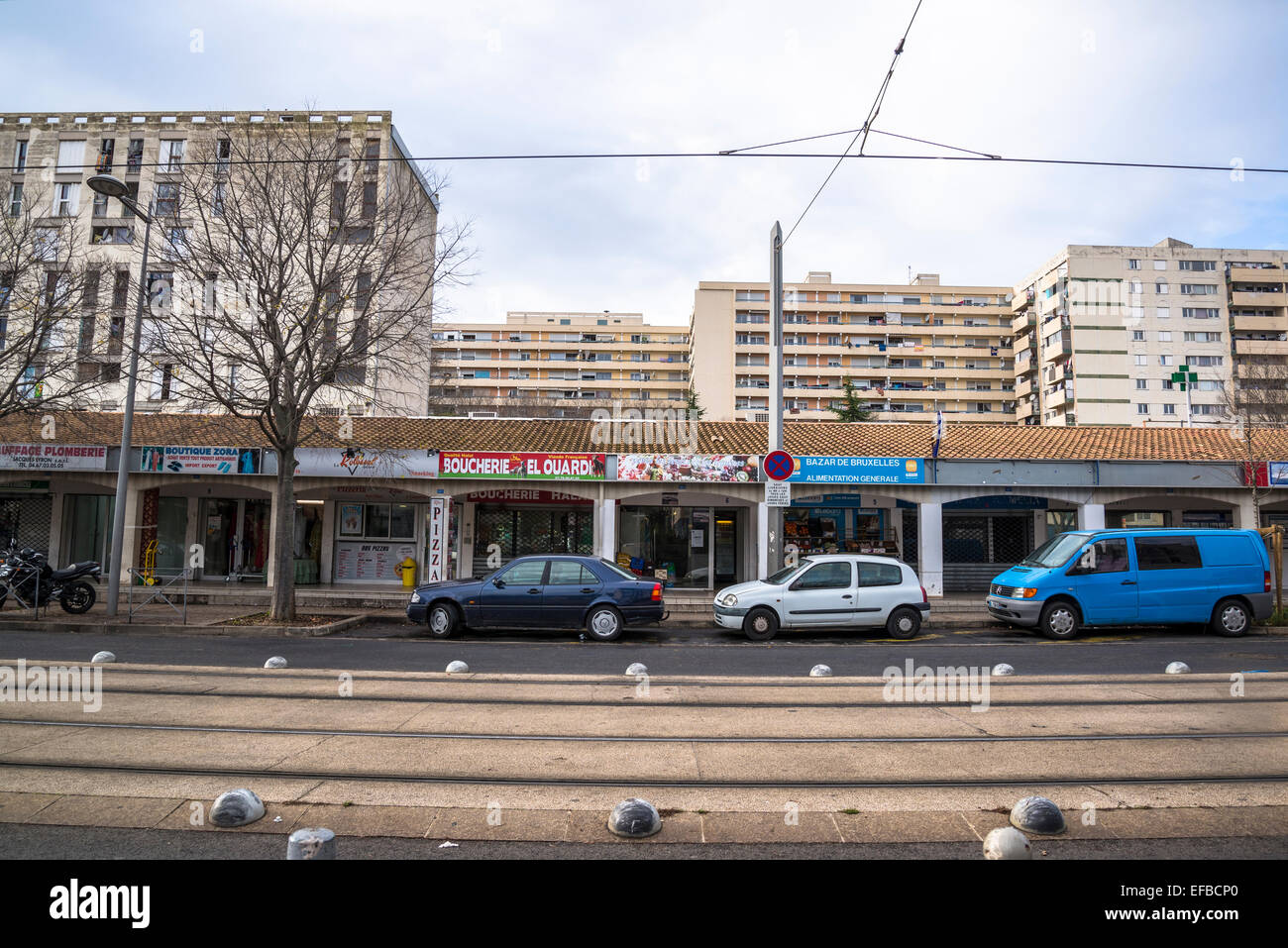 HLM public housing, Mosson area, Montpellier, France Stock Photo