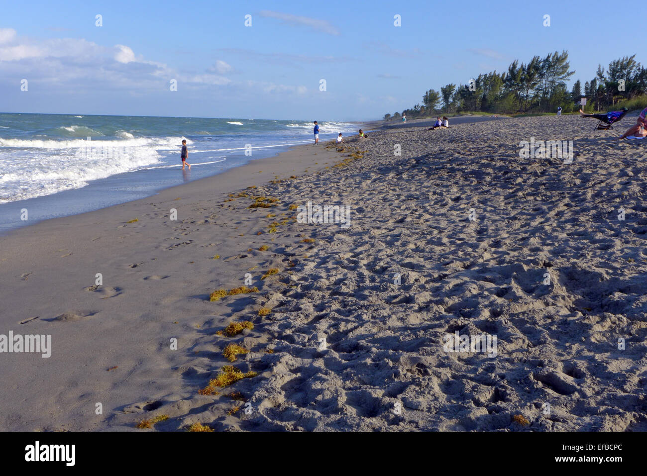Hobe Sound Beach on a late afternoon in March Stock Photo
