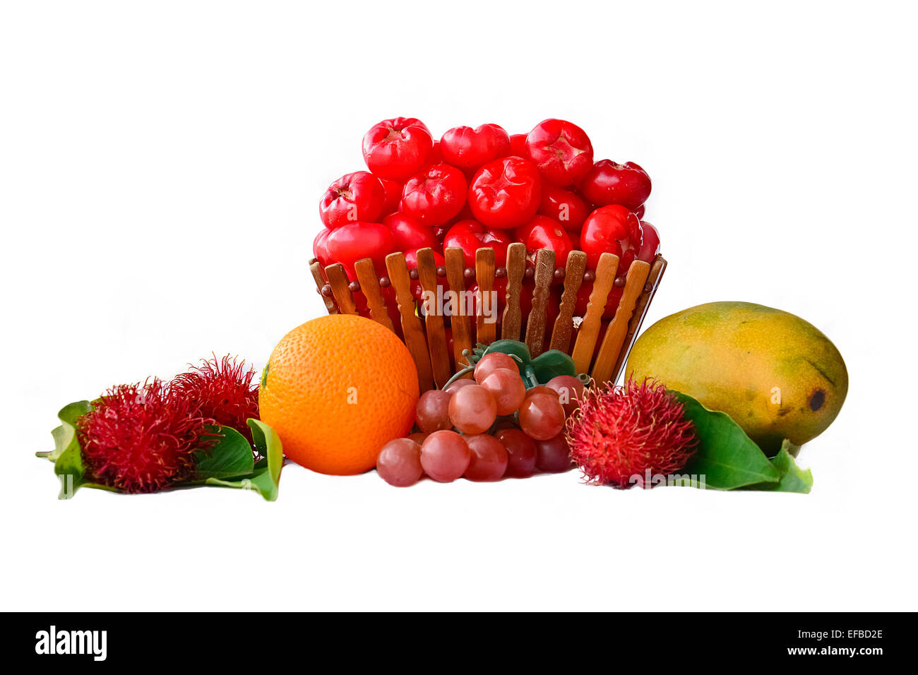 Assortment Of Fruits Isolated On White Background Stock Photo
