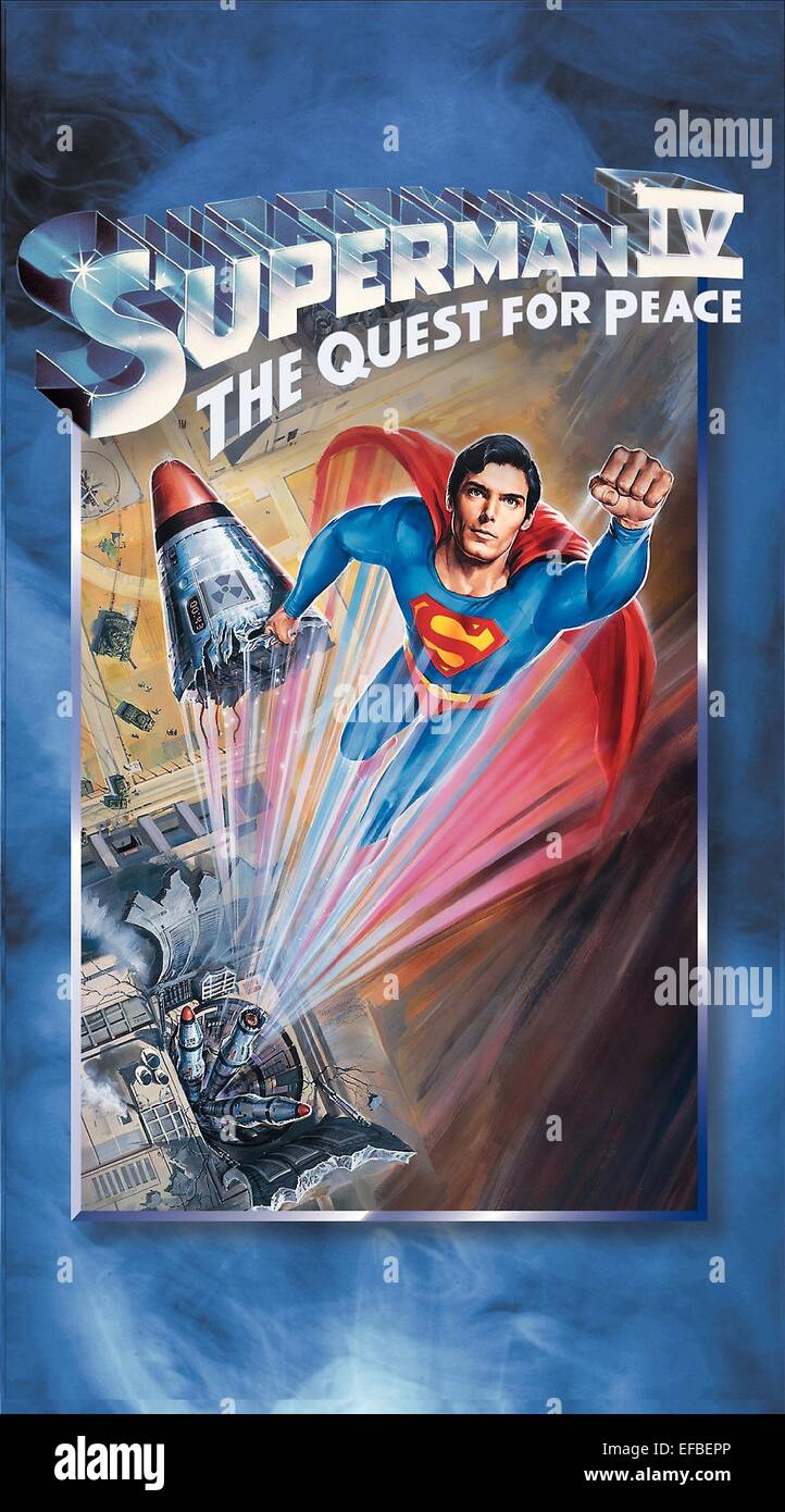 Christopher Reeve Poster Superman Iv The Quest For Peace 1987 Stock Photo Alamy