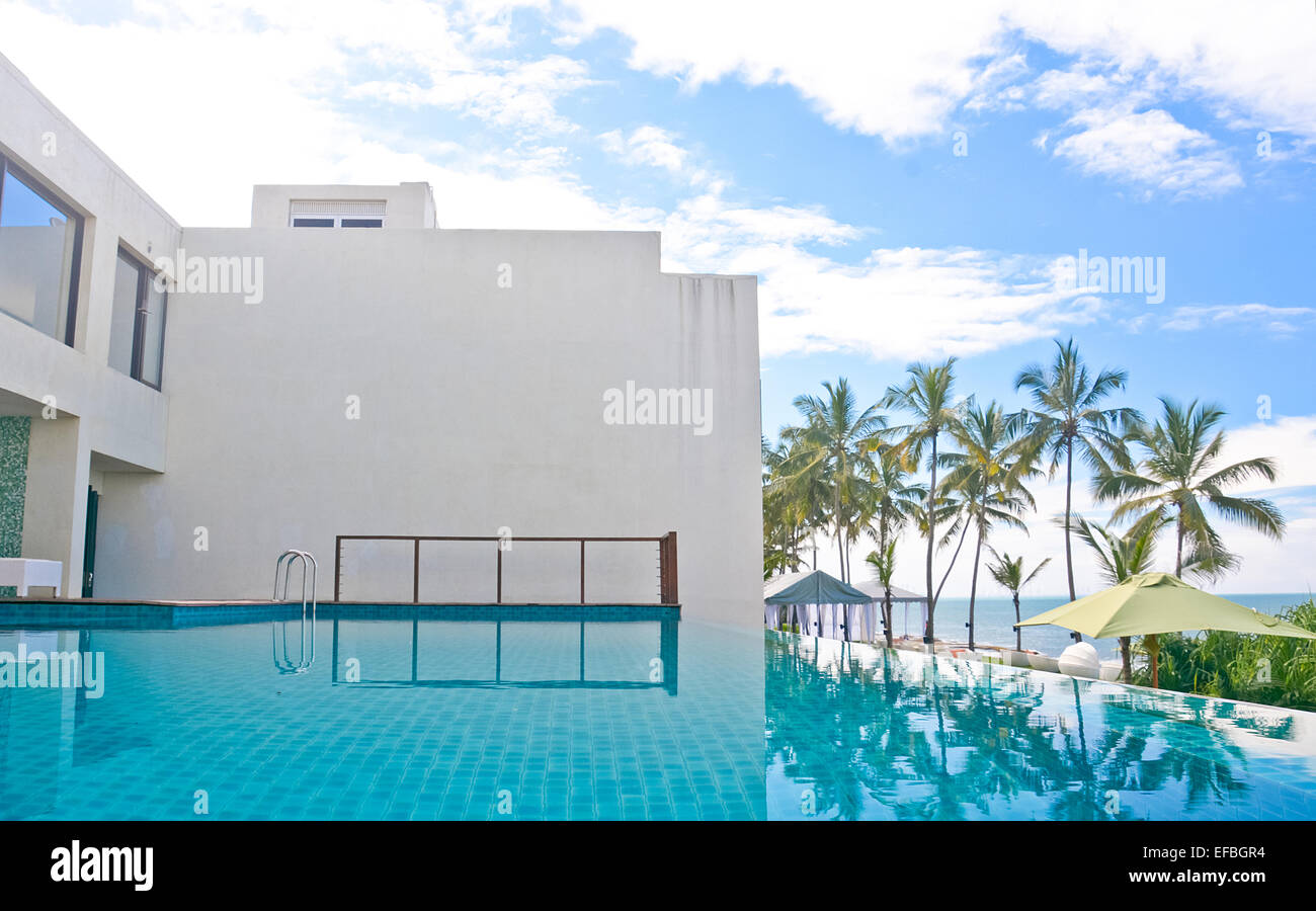 Reefs Edge Resort And Spa ,A Tropical Hotel That Located In Coastal Area Negambo, Sri Lanka Stock Photo