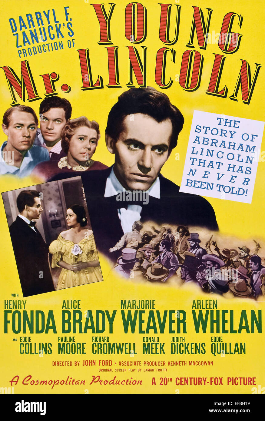 MOVIE POSTER YOUNG MR. LINCOLN (1939) Stock Photo