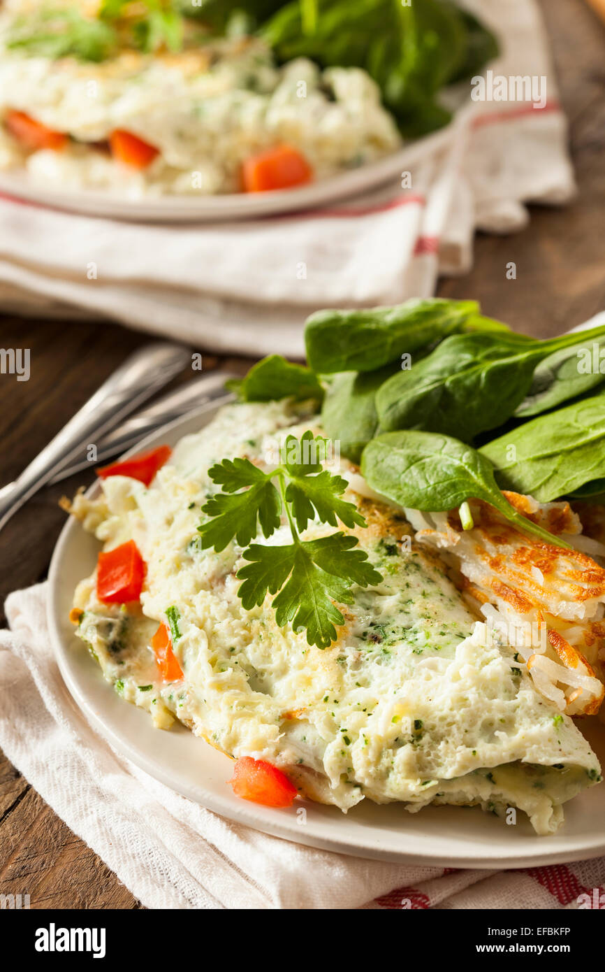 Egg whites omelette and spinach hi-res stock photography and images - Alamy