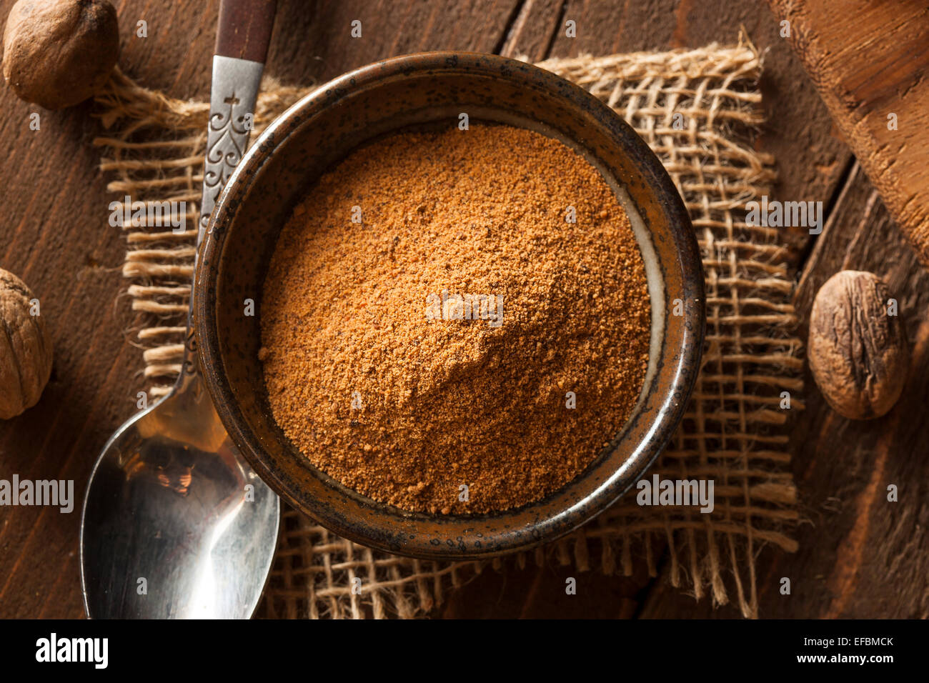 Raw Organic Dry Nutmeg to Use as a Spice Stock Photo - Alamy