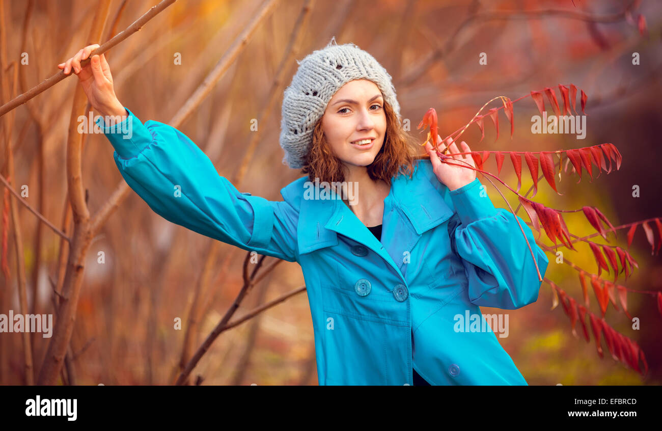 girl in autumn park Stock Photo - Alamy