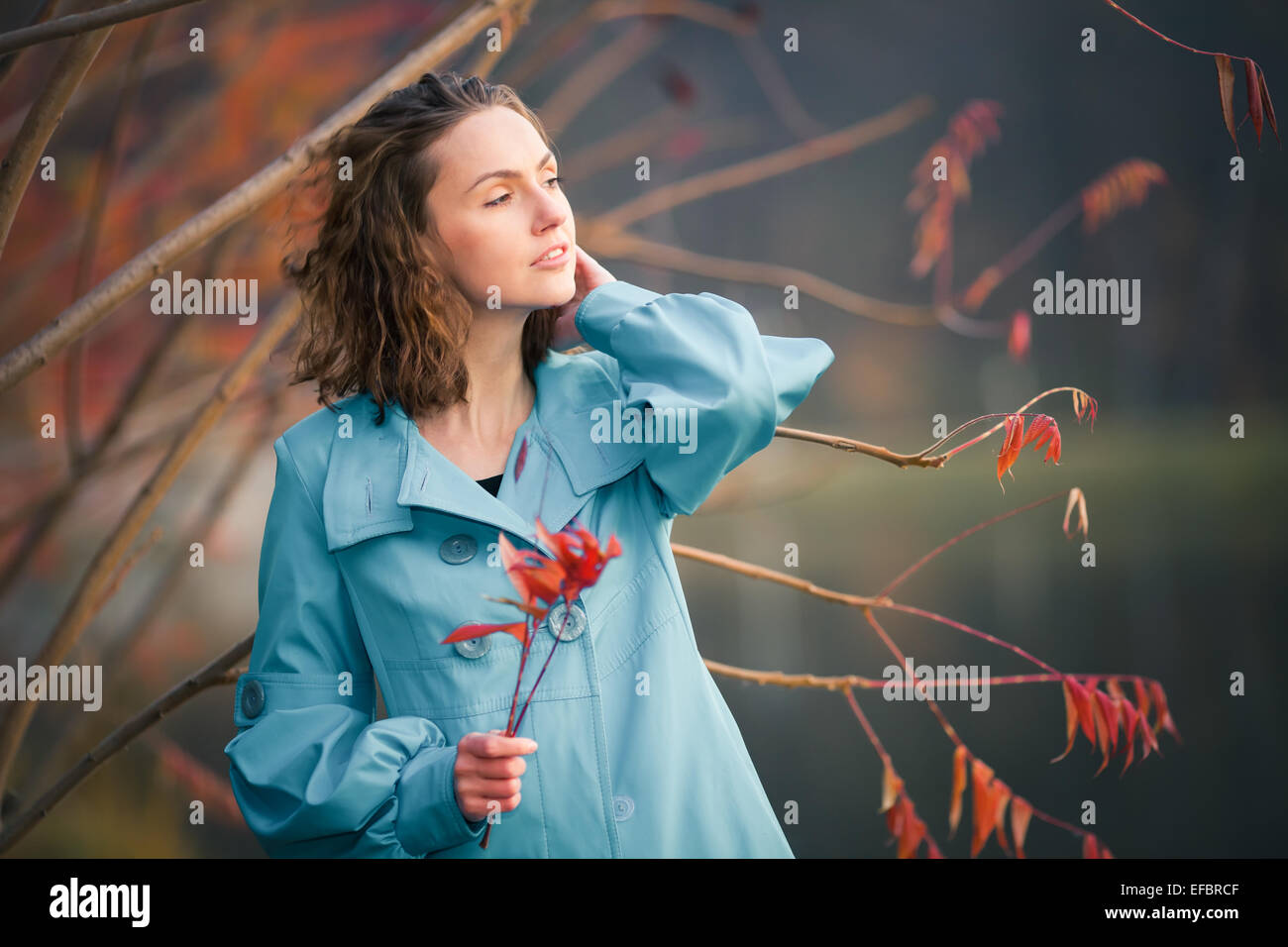 girl in autumn park Stock Photo - Alamy