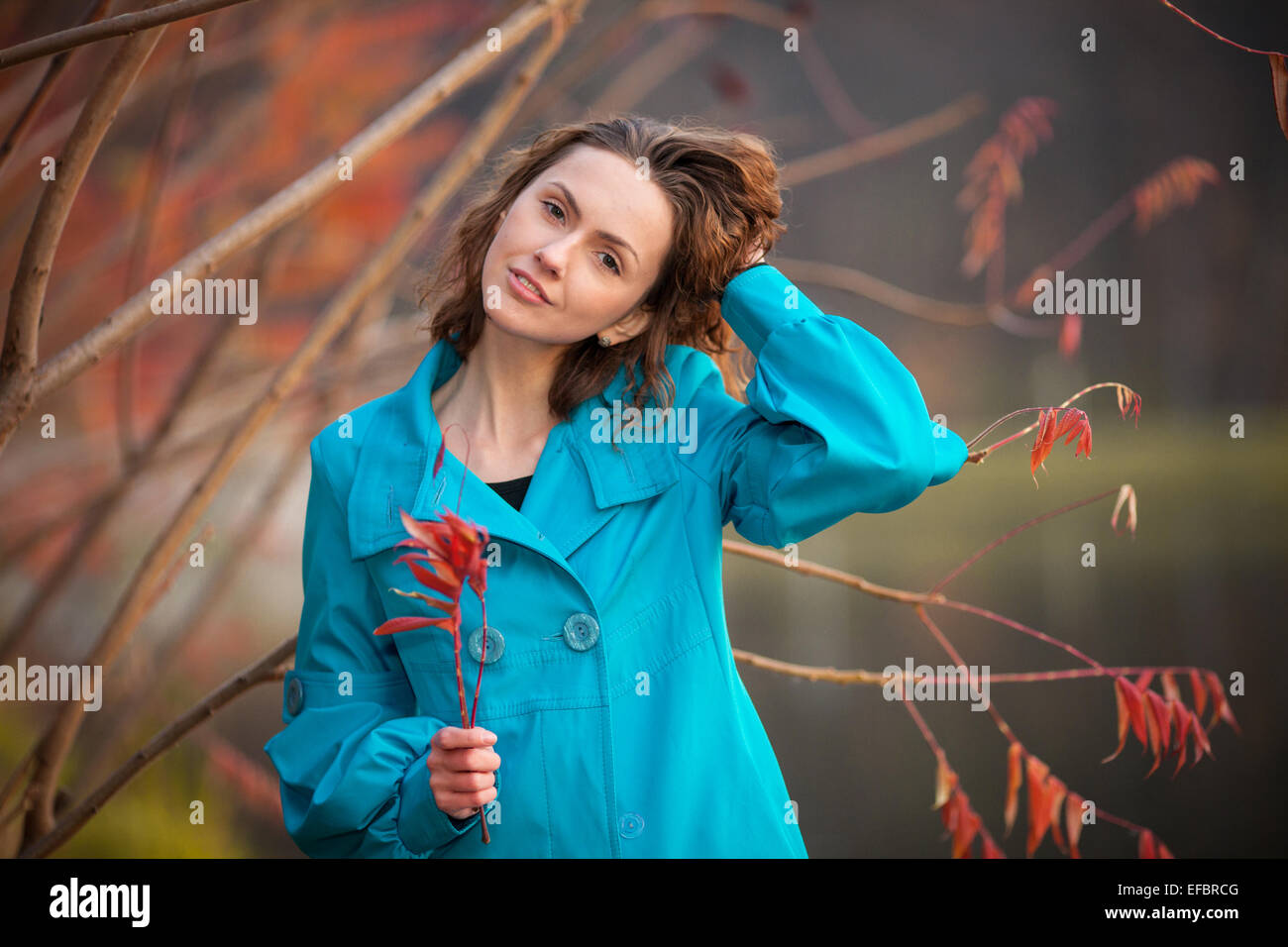 girl in autumn park Stock Photo - Alamy