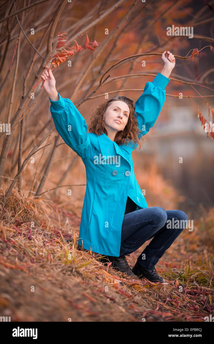 girl in autumn park Stock Photo - Alamy