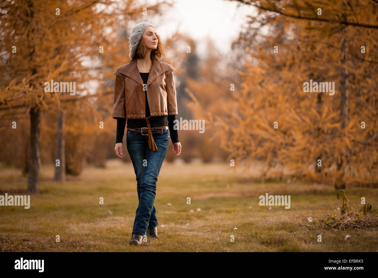 girl in autumn park Stock Photo - Alamy