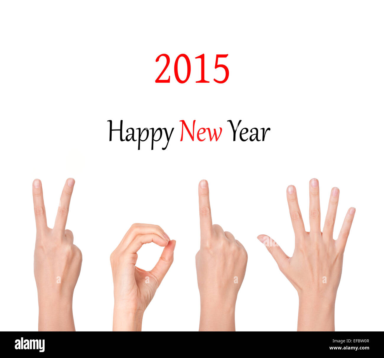 2015 new year showing Stock Photo