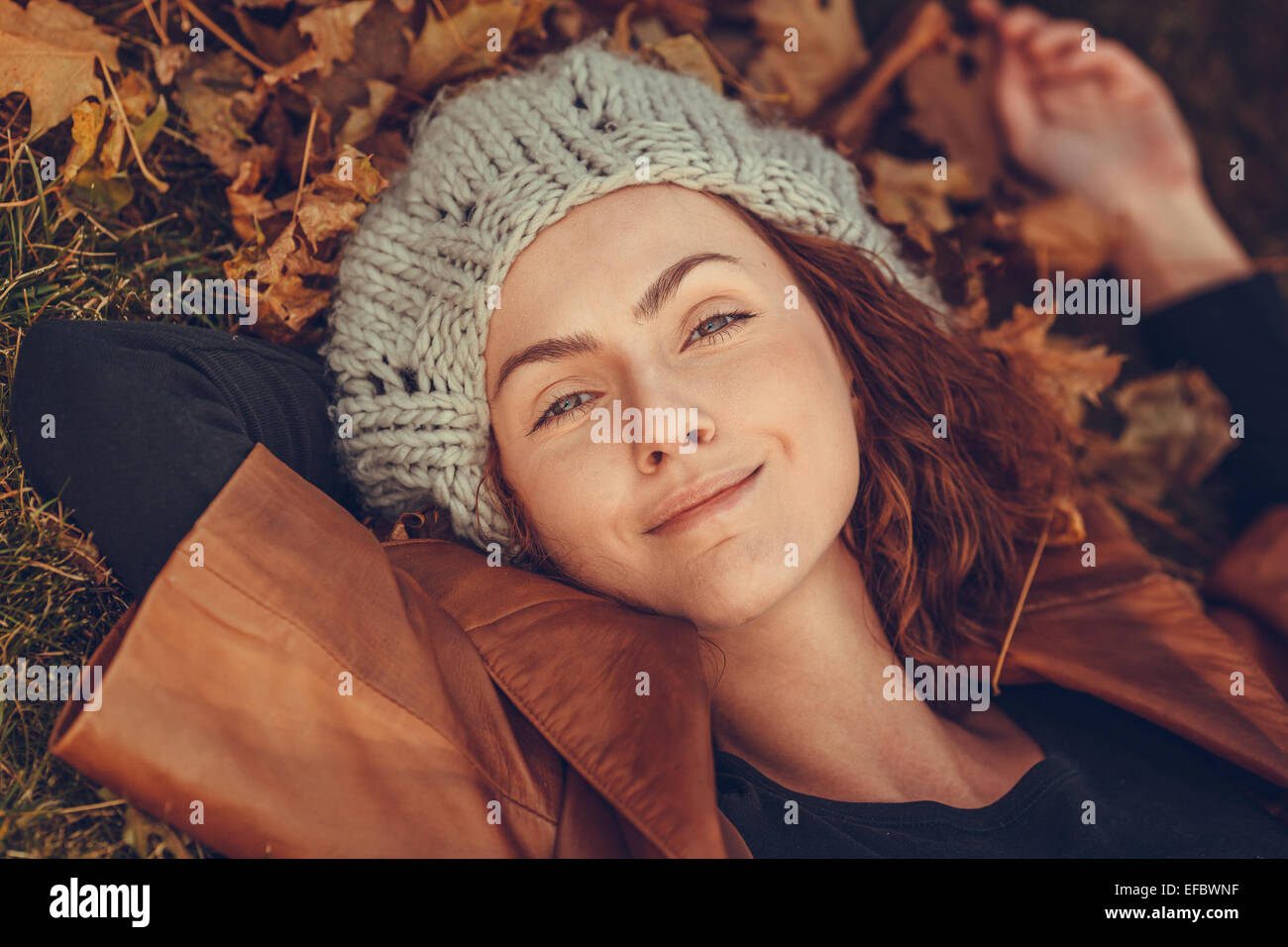 girl in autumn park Stock Photo - Alamy