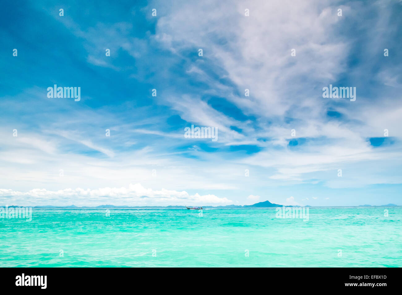 Blue sunny sea Stock Photo