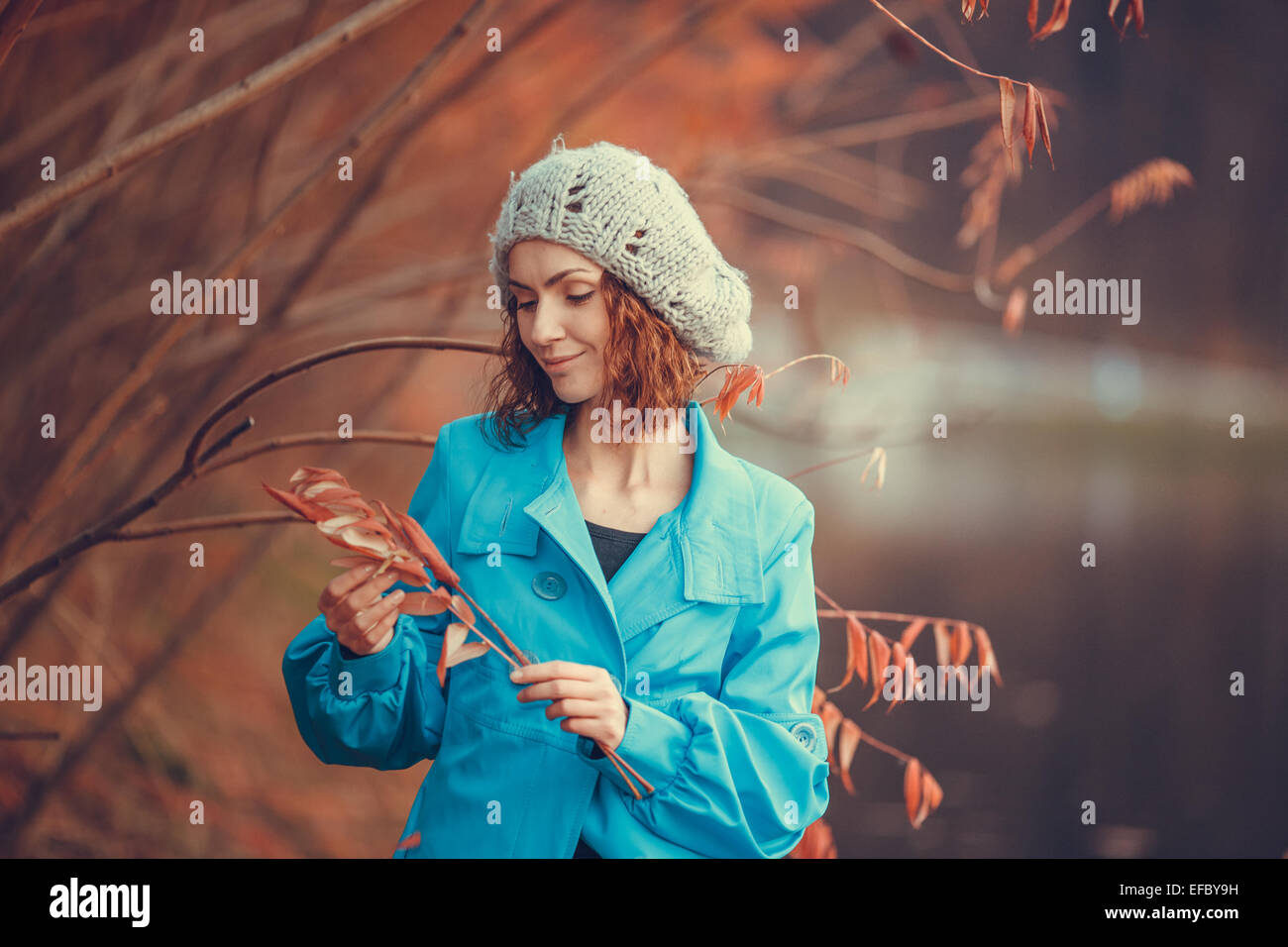 girl in autumn park Stock Photo - Alamy