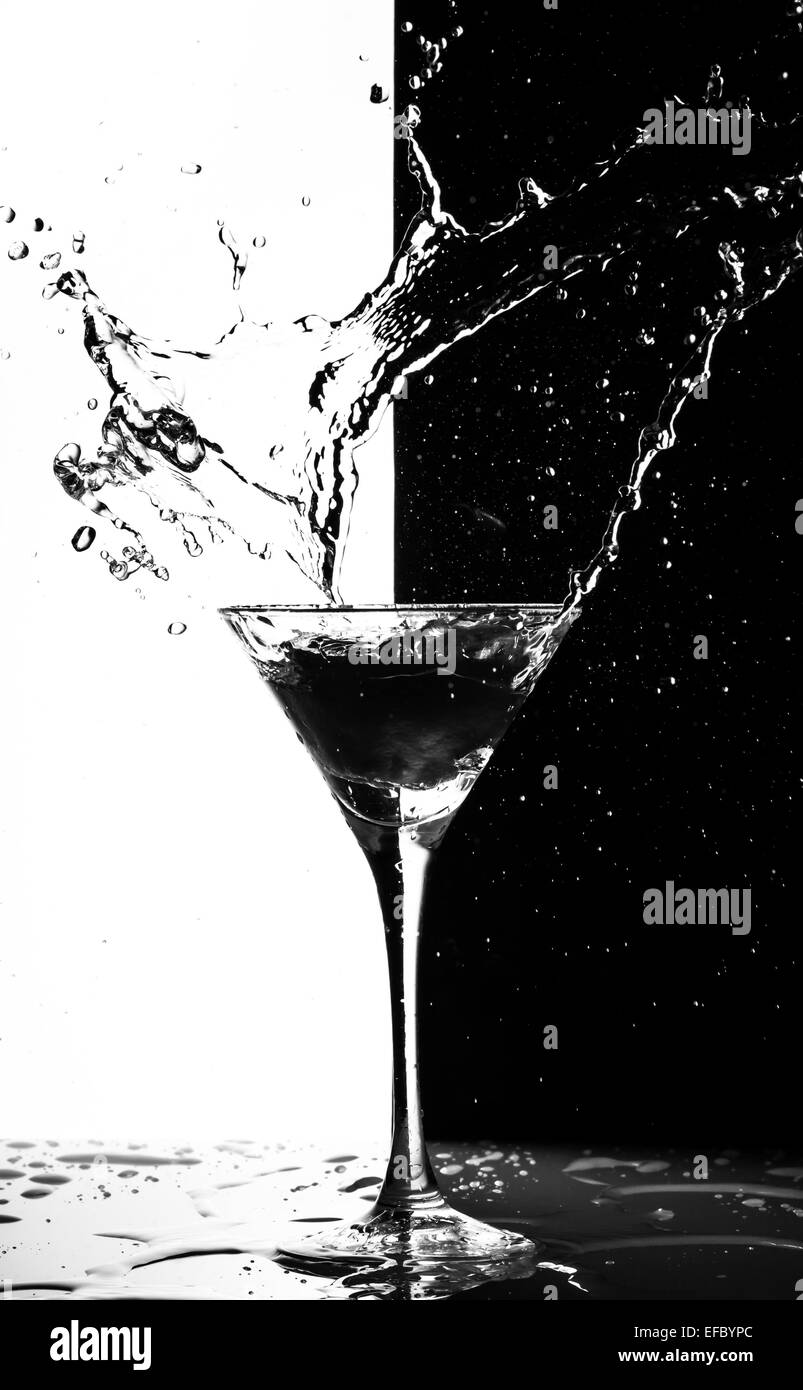 martini splash Stock Photo