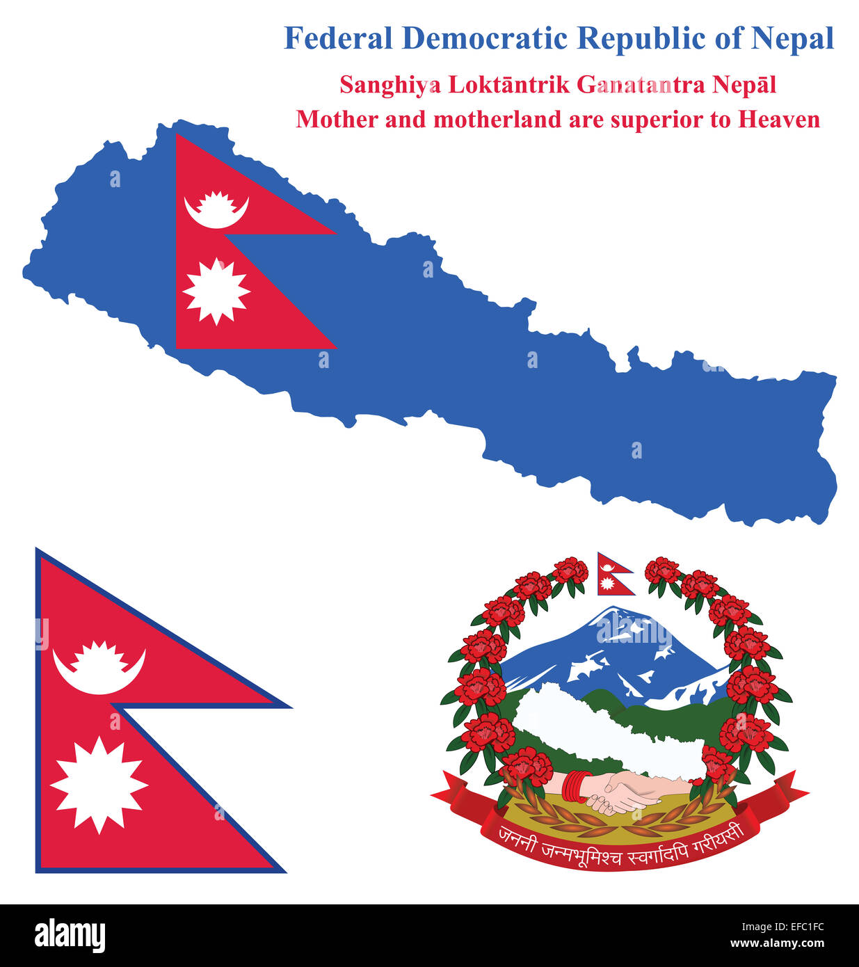 Federal democratic republic of nepal Cut Out Stock Images & Pictures - Alamy
