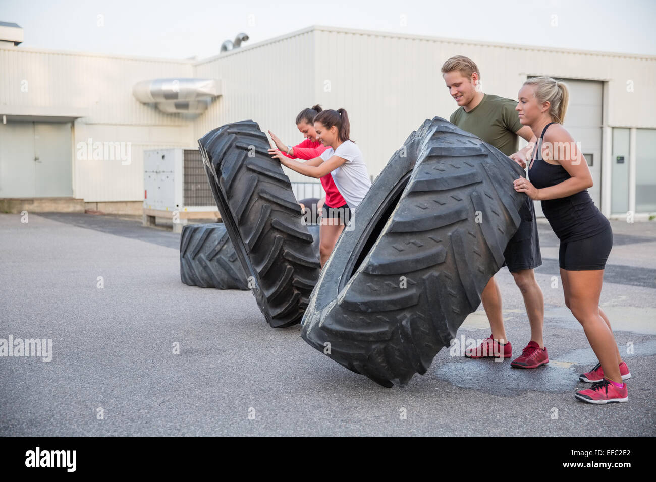 Flipping tires hi res stock photography and images Alamy