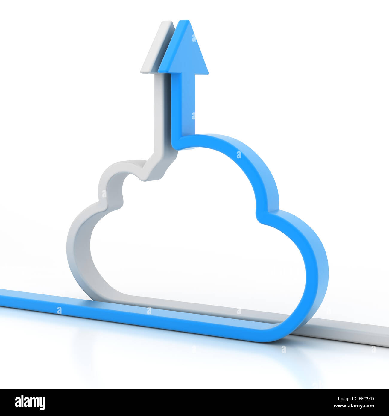 Arrows forming cloud shape, 3d render Stock Photo