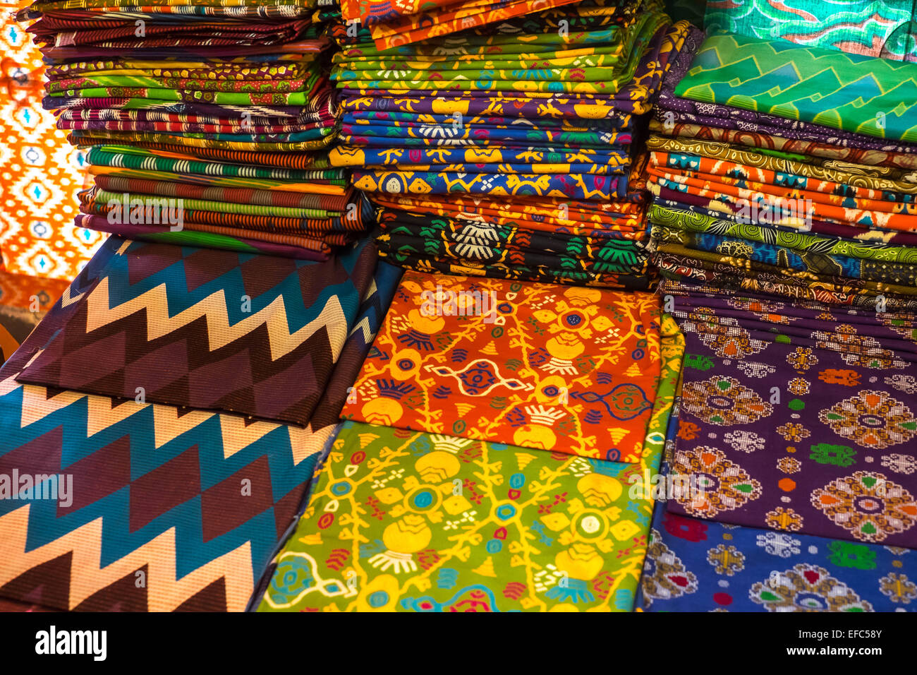 Traditional batik fabrics Stock Photo