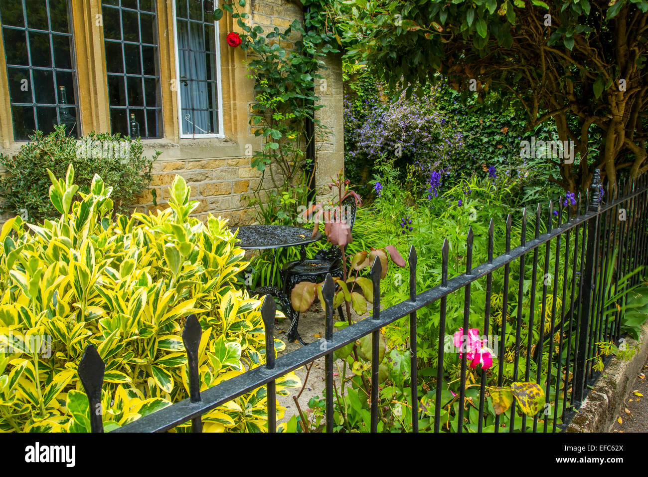A private garden in Bourton on the Water in The Cotswolds