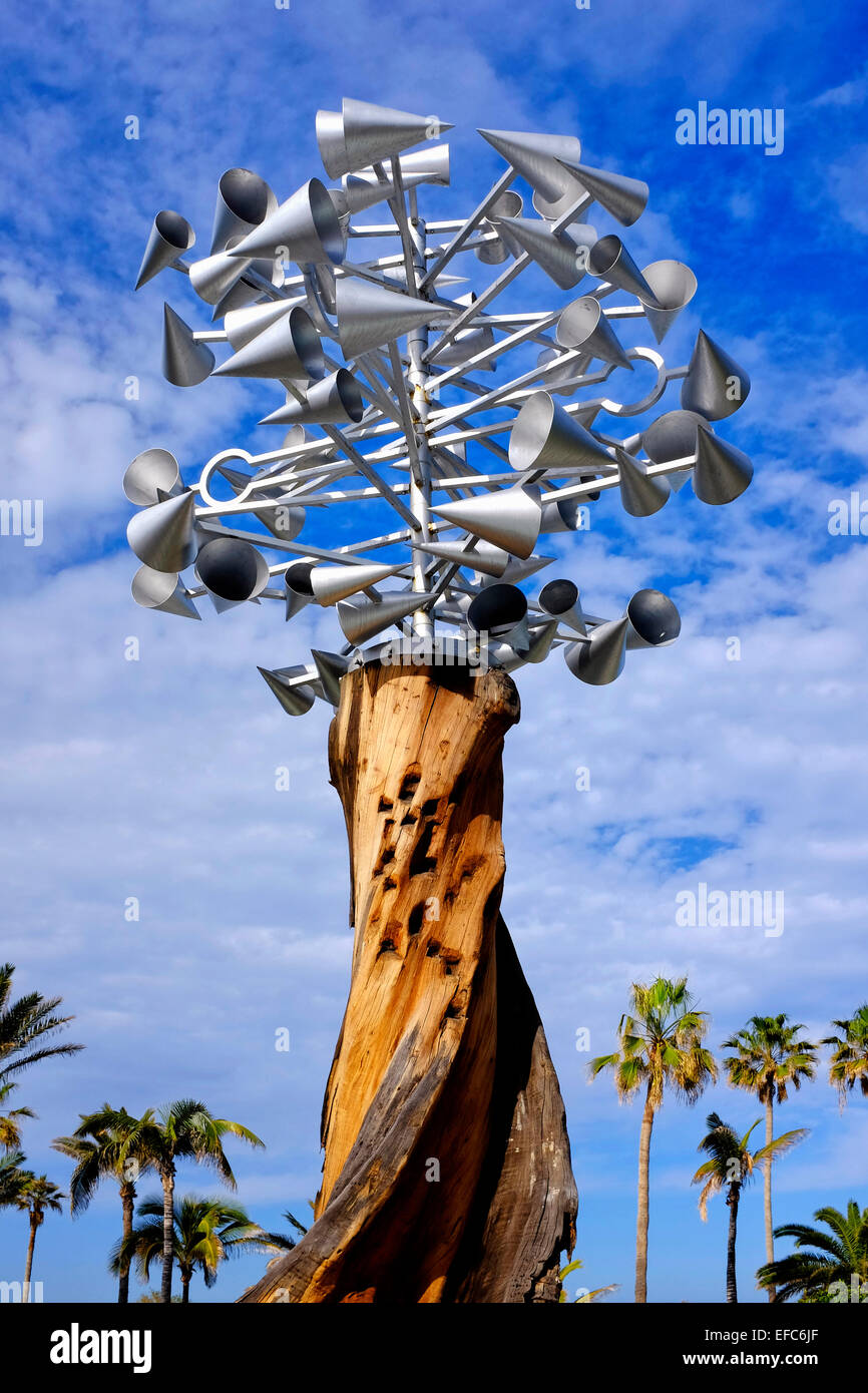 Wind sculpture by César Manrique, Puerto de la Cruz, Tenerife, Canary Islands, Spain Stock Photo