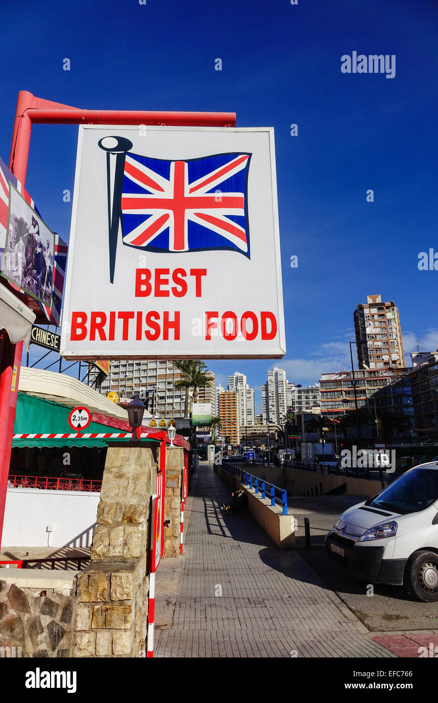 British bar in Benidorm, Costa Blanca,