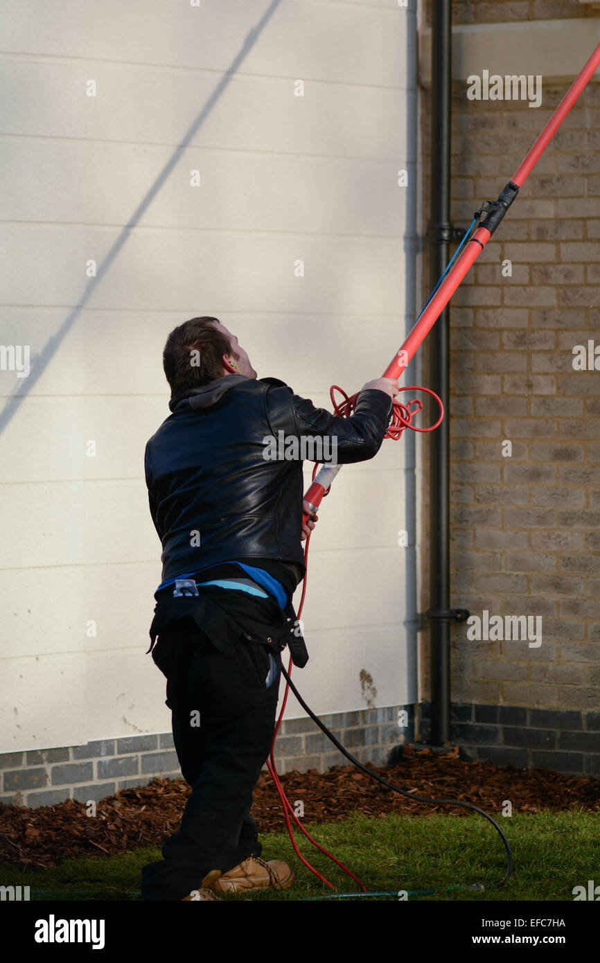 Reach and wash window cleaning hires stock photography and images Alamy