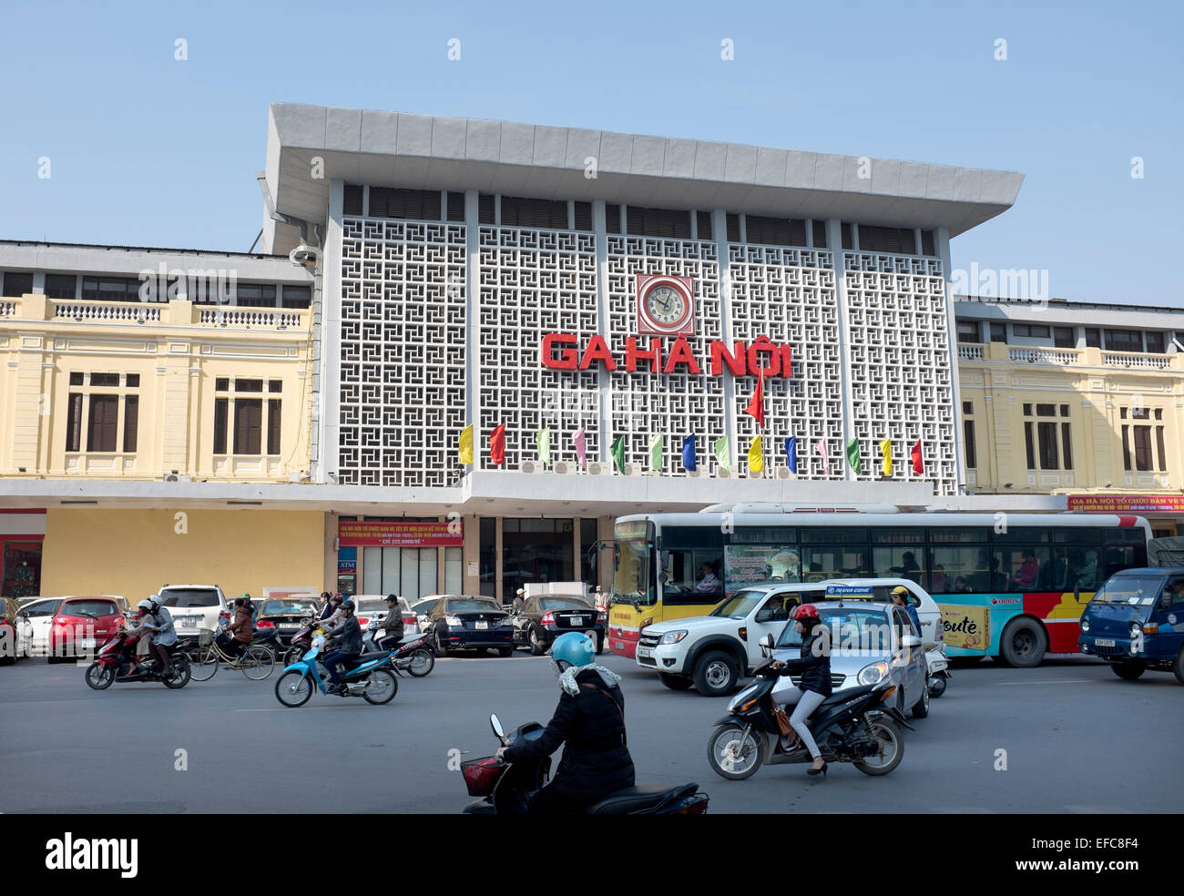 Ga Ha Noi - The Railway Station in Hanoi Vietnam Stock Photo