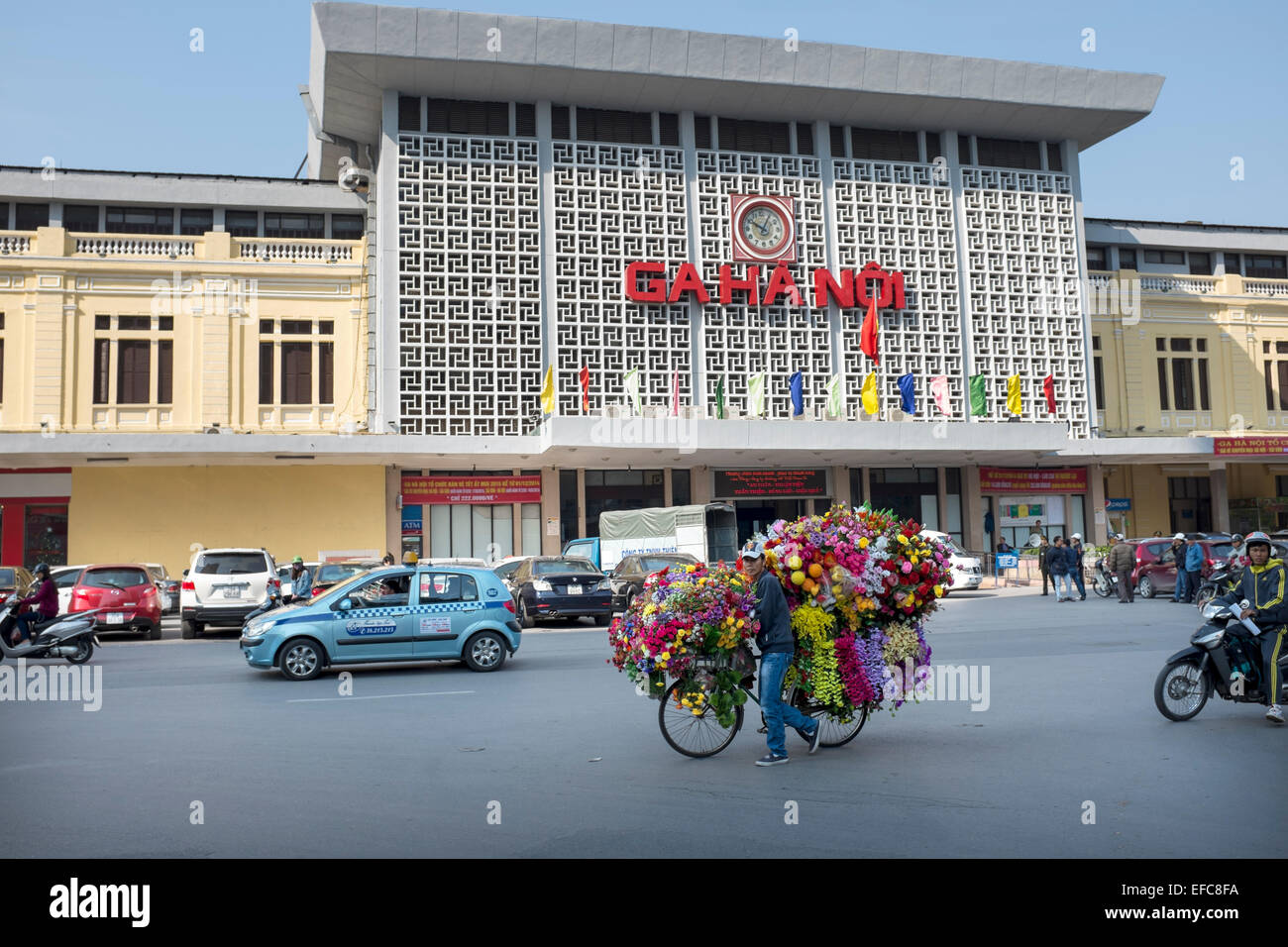 Ga Ha Noi - The Railway Station in Hanoi Vietnam Stock Photo