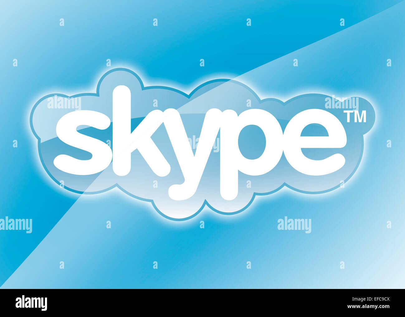 Skype logo icon symbol emblem flag Stock Photo