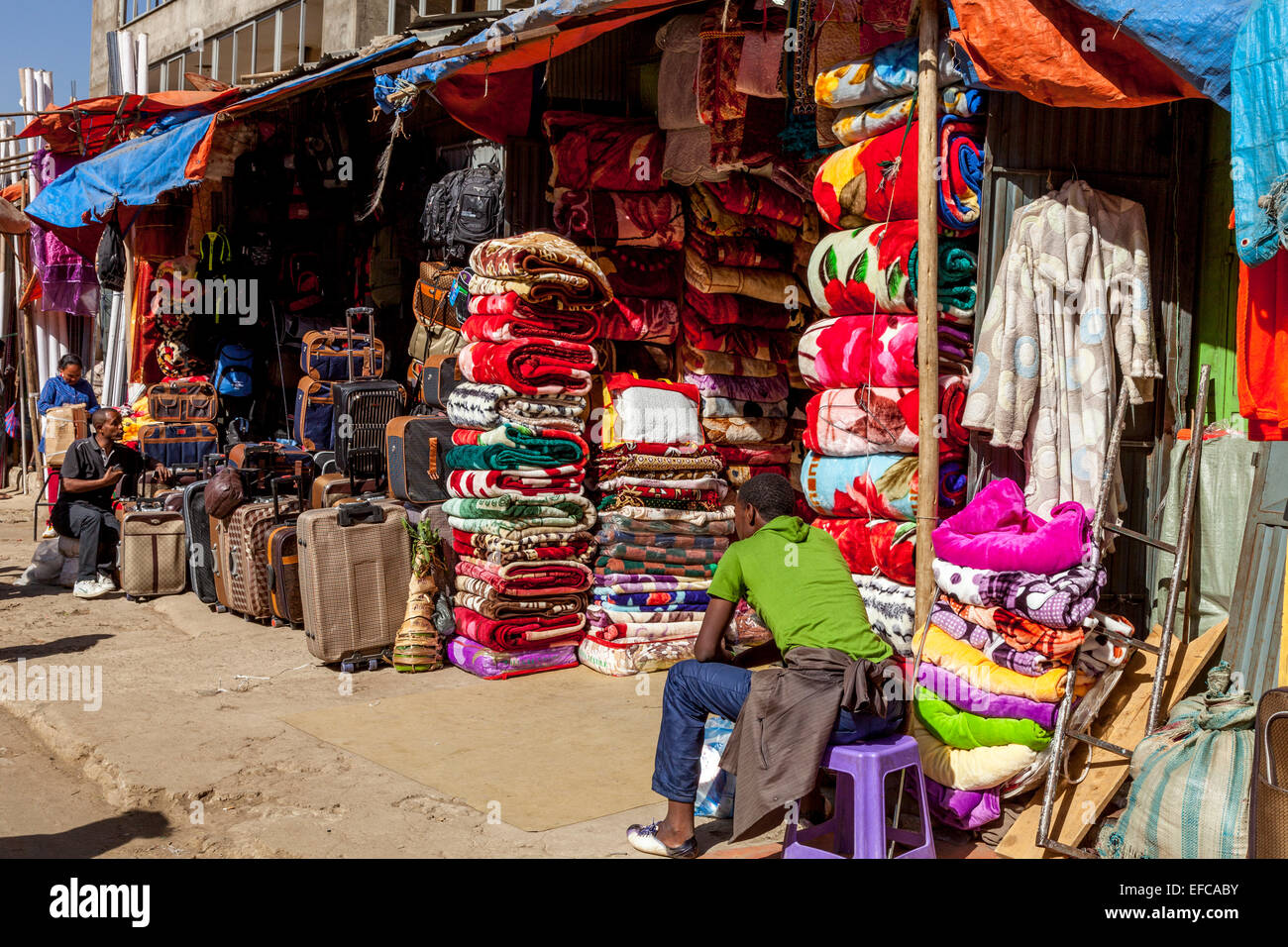 Shops In The Merkato, Addis Ababa, Ethiopia Stock Photo Alamy